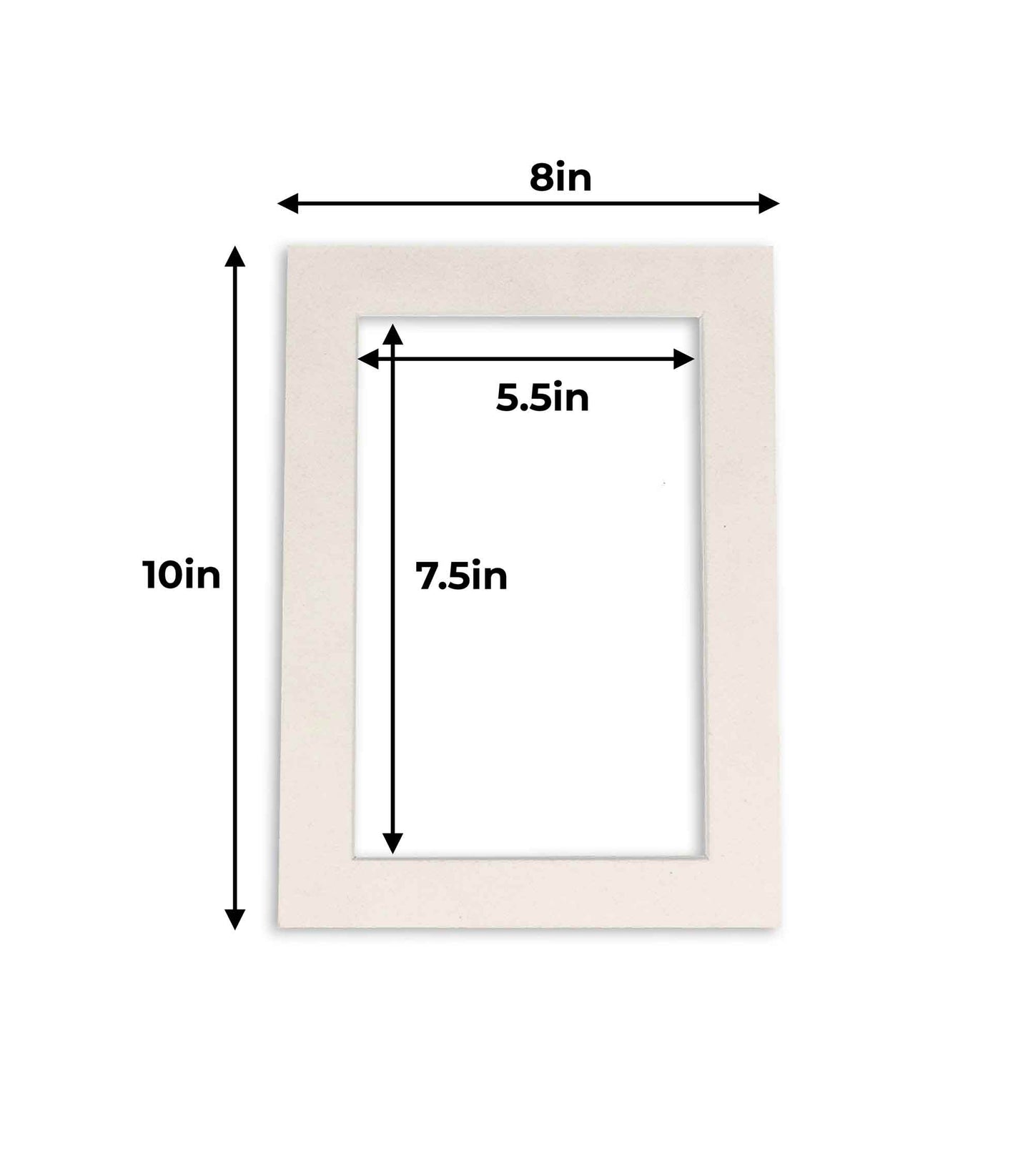 Pack of 25 White Suede Precut Acid-Free Matboards