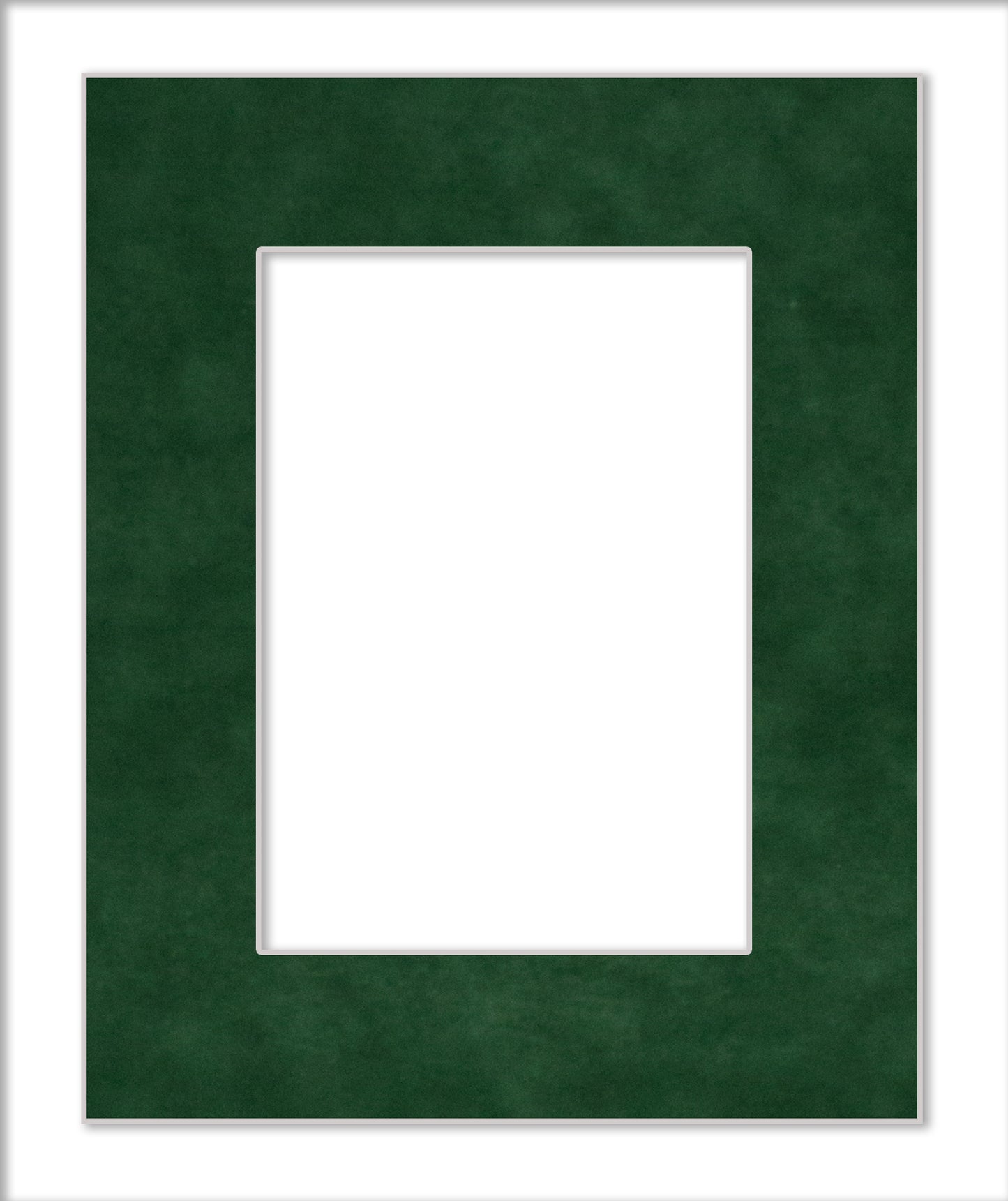Green Suede Precut Acid-Free Matboard Set with Clear Bag & Backing