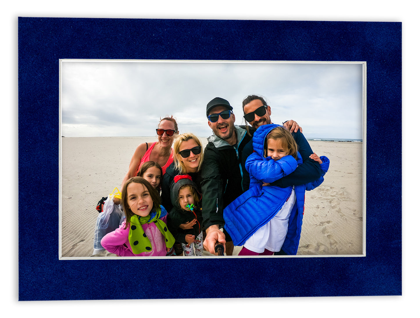 Brooke Blue Suede Precut Acid-Free Matboard Set with Clear Bag & Backing