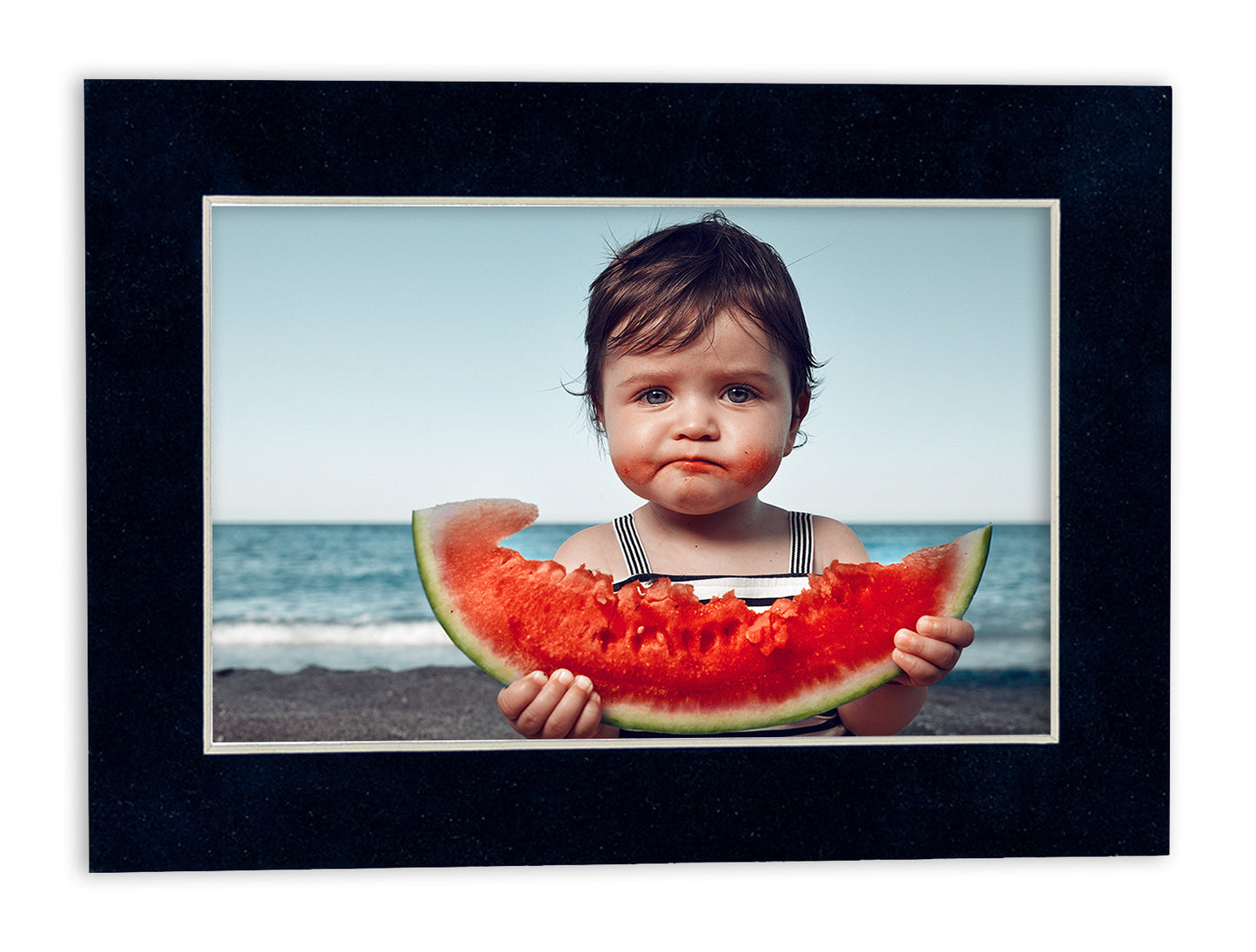 Navy Blue Suede Precut Acid-Free Matboard Set with Clear Bag & Backing