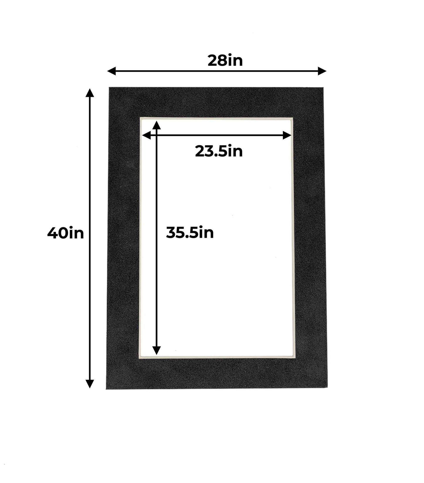 Dark Grey Suede Precut Acid-Free Matboard