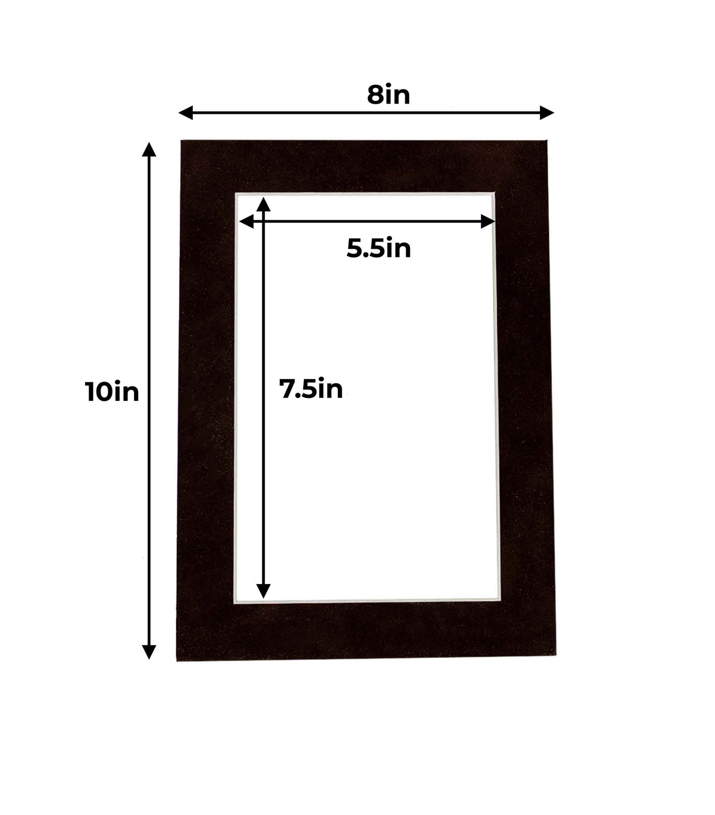 Pack of 10 Brown Suede Precut Acid-Free Matboards