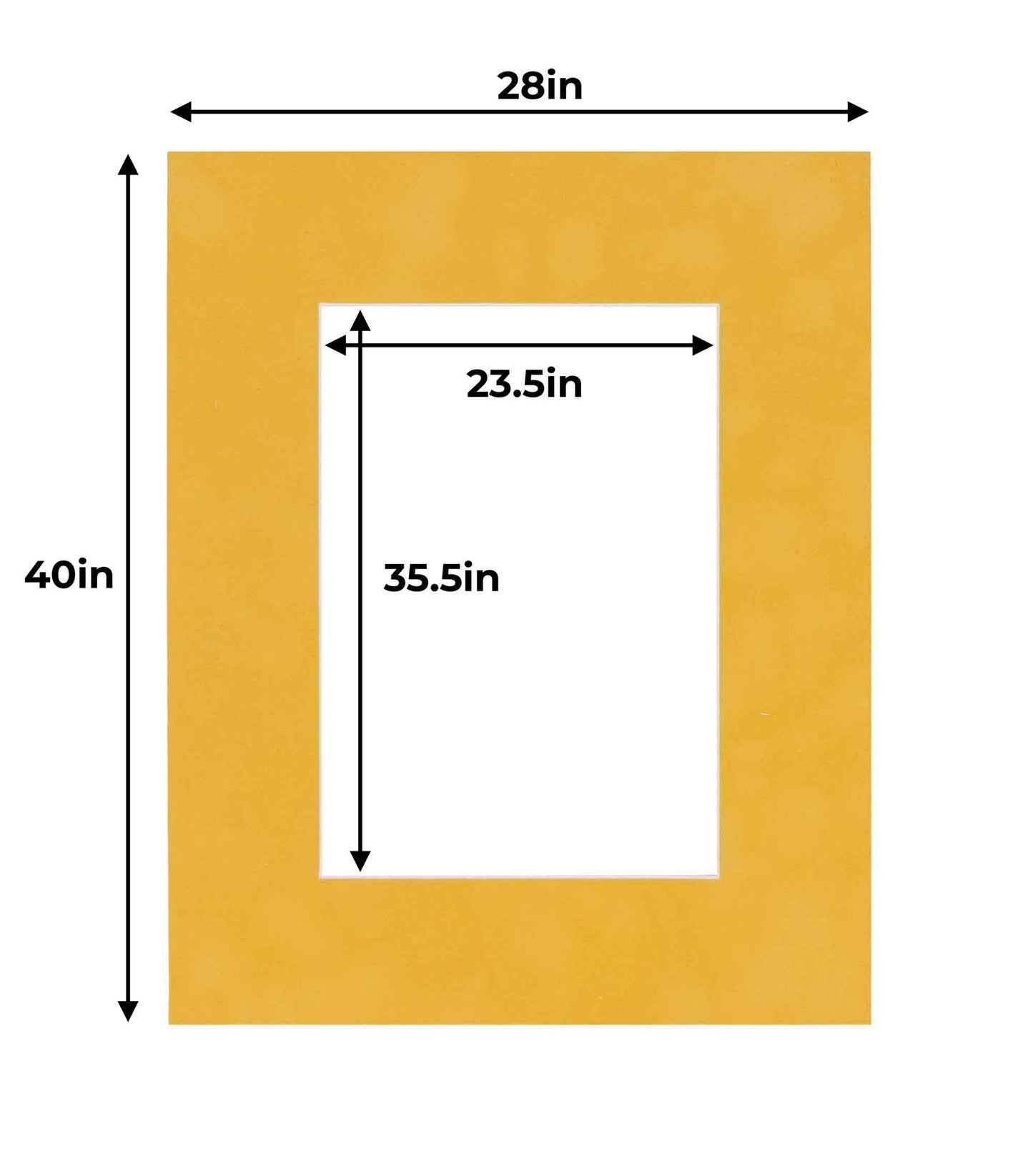Sunrise Yellow Suede Precut Acid-Free Matboard