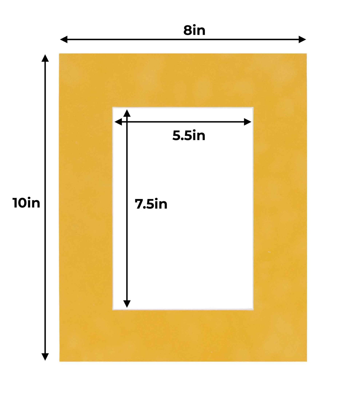 Pack of 25 Sunrise Yellow Suede Precut Acid-Free Matboards