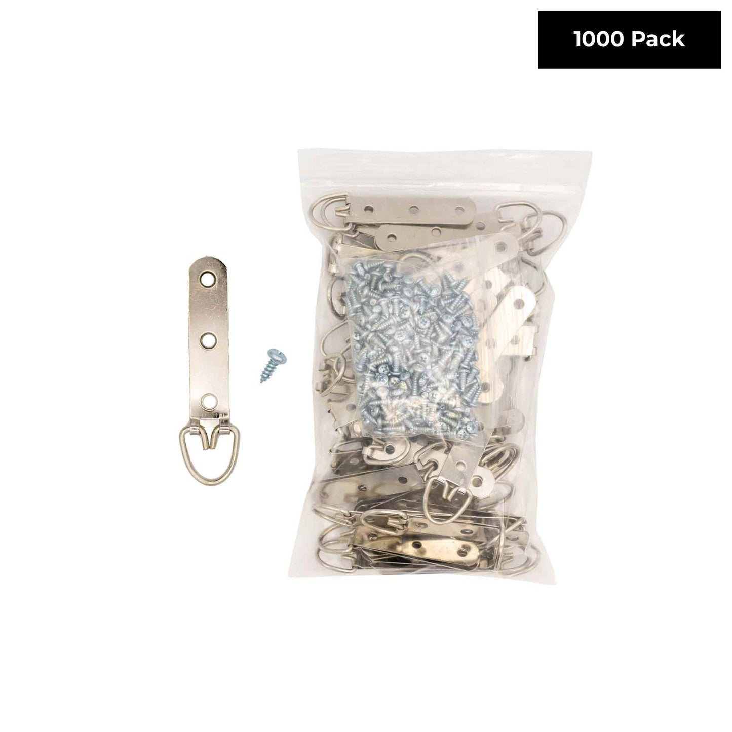 3-3/4" x 1" Zinc-Plated Heavy Duty D Ring Picture Hanger