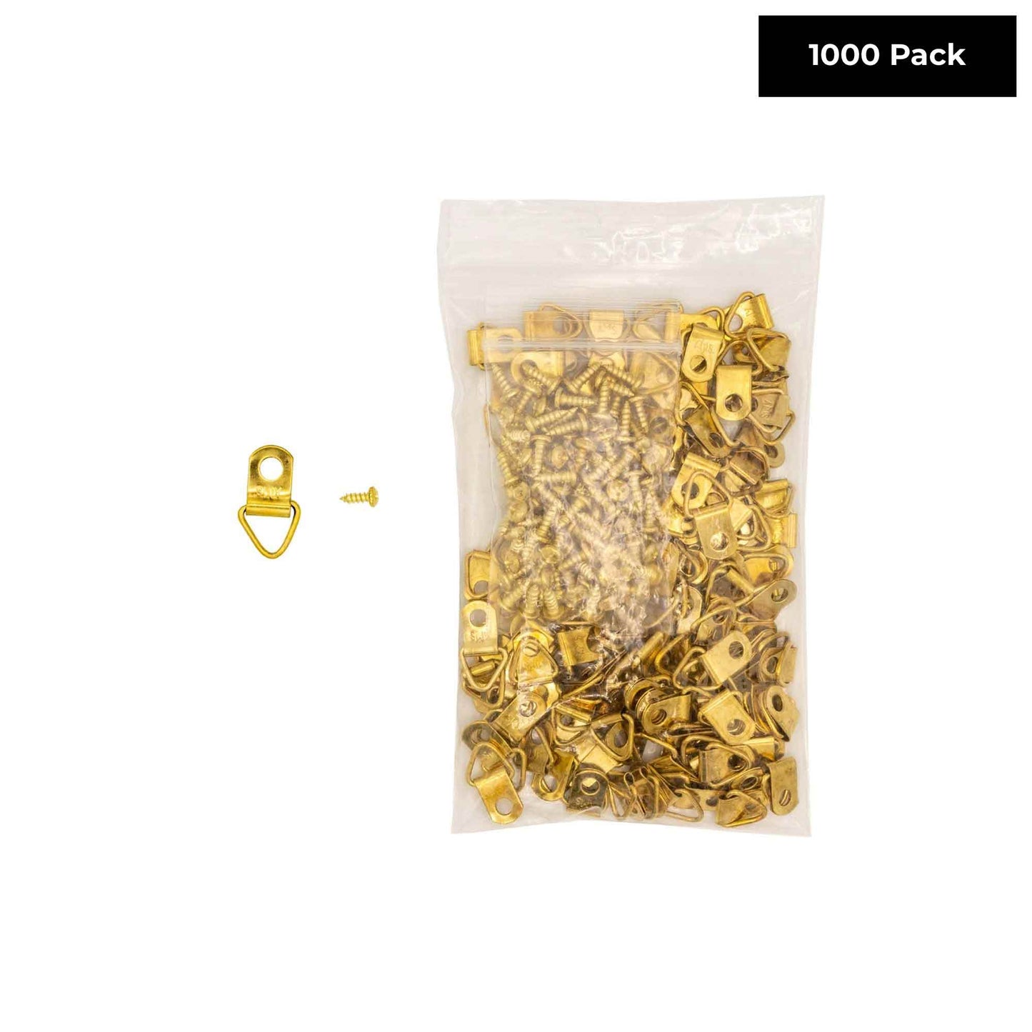 Small Triangle Brass-Plated Steel Picture Hangers