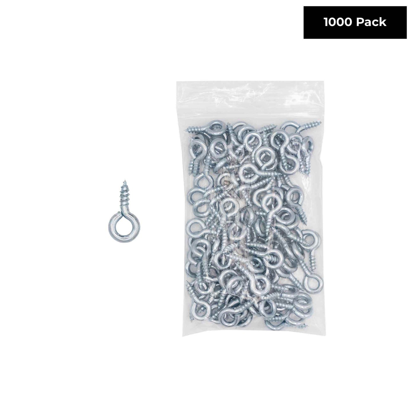 1-1/8" Zinc-Plated Screw Eyes