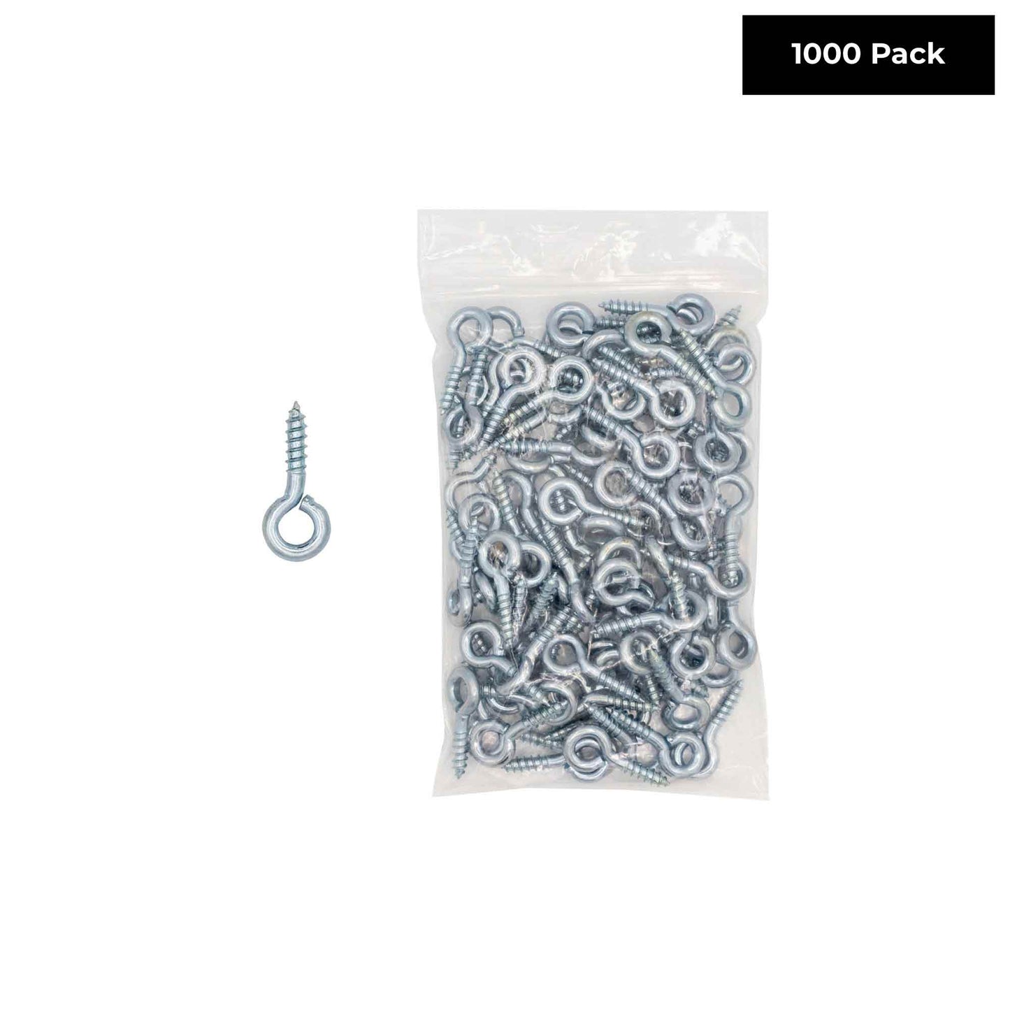 1-3/8" Zinc-Plated Screw Eyes