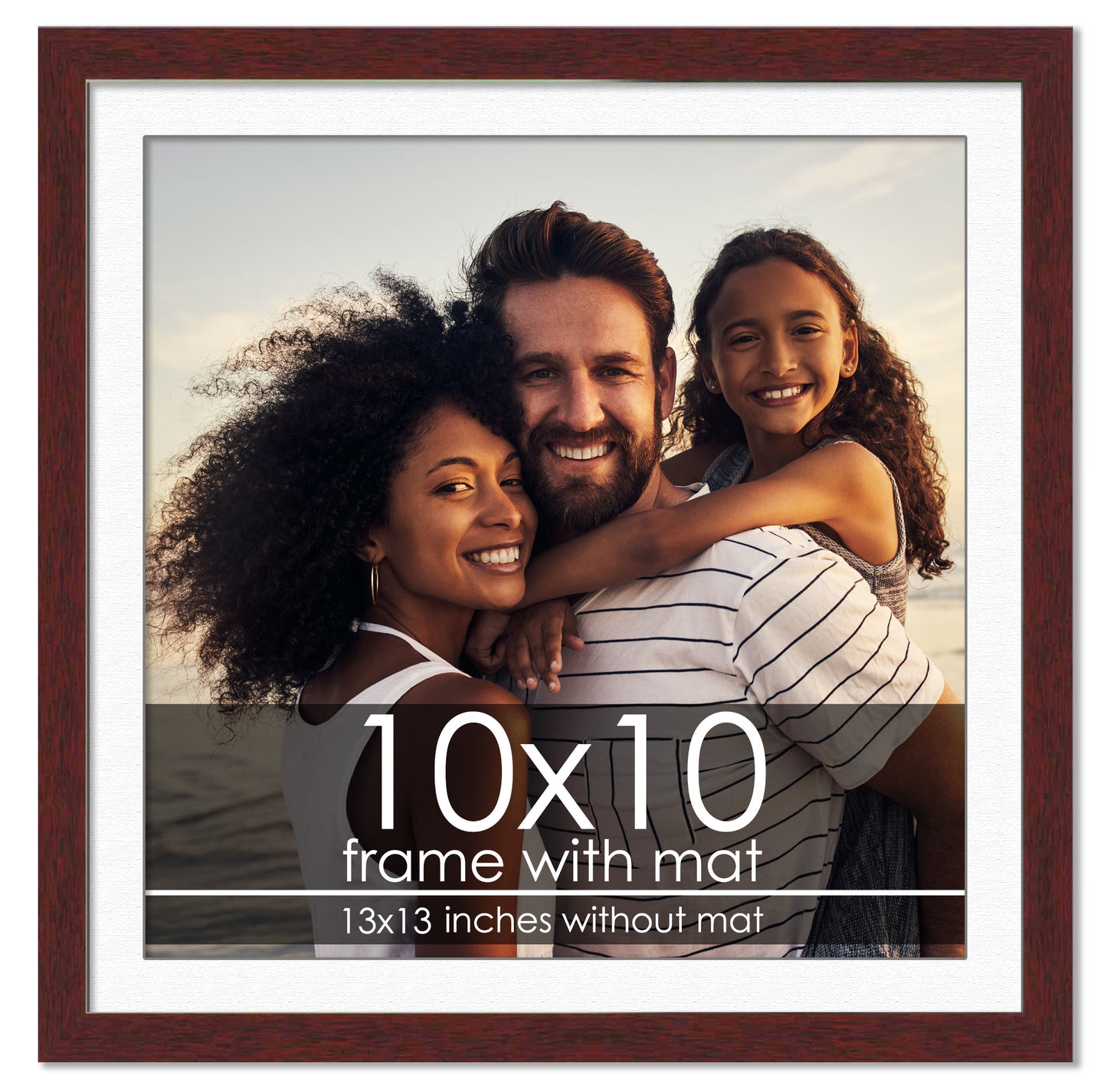Brown Frame with White Mat