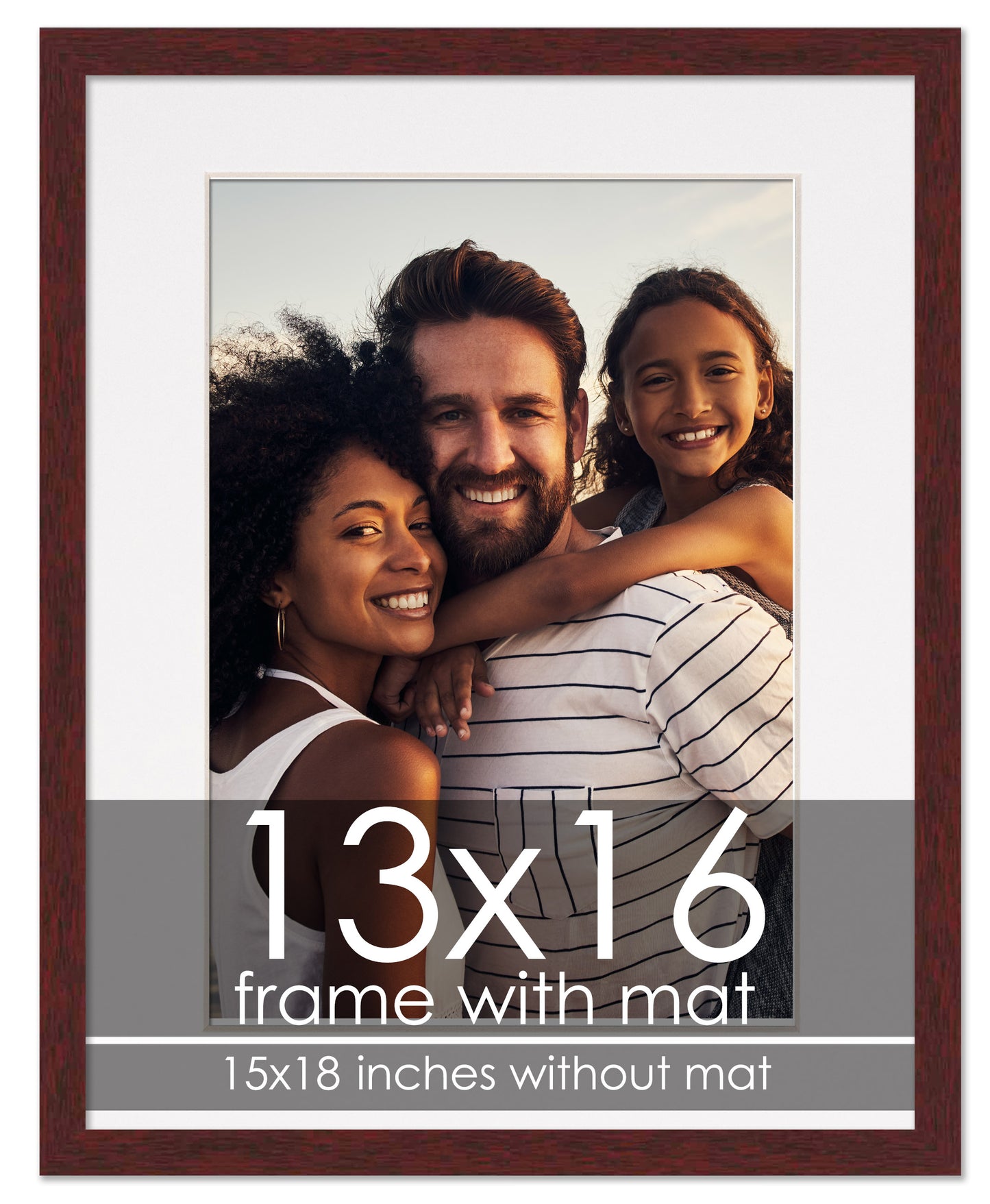 Brown Frame with White Mat