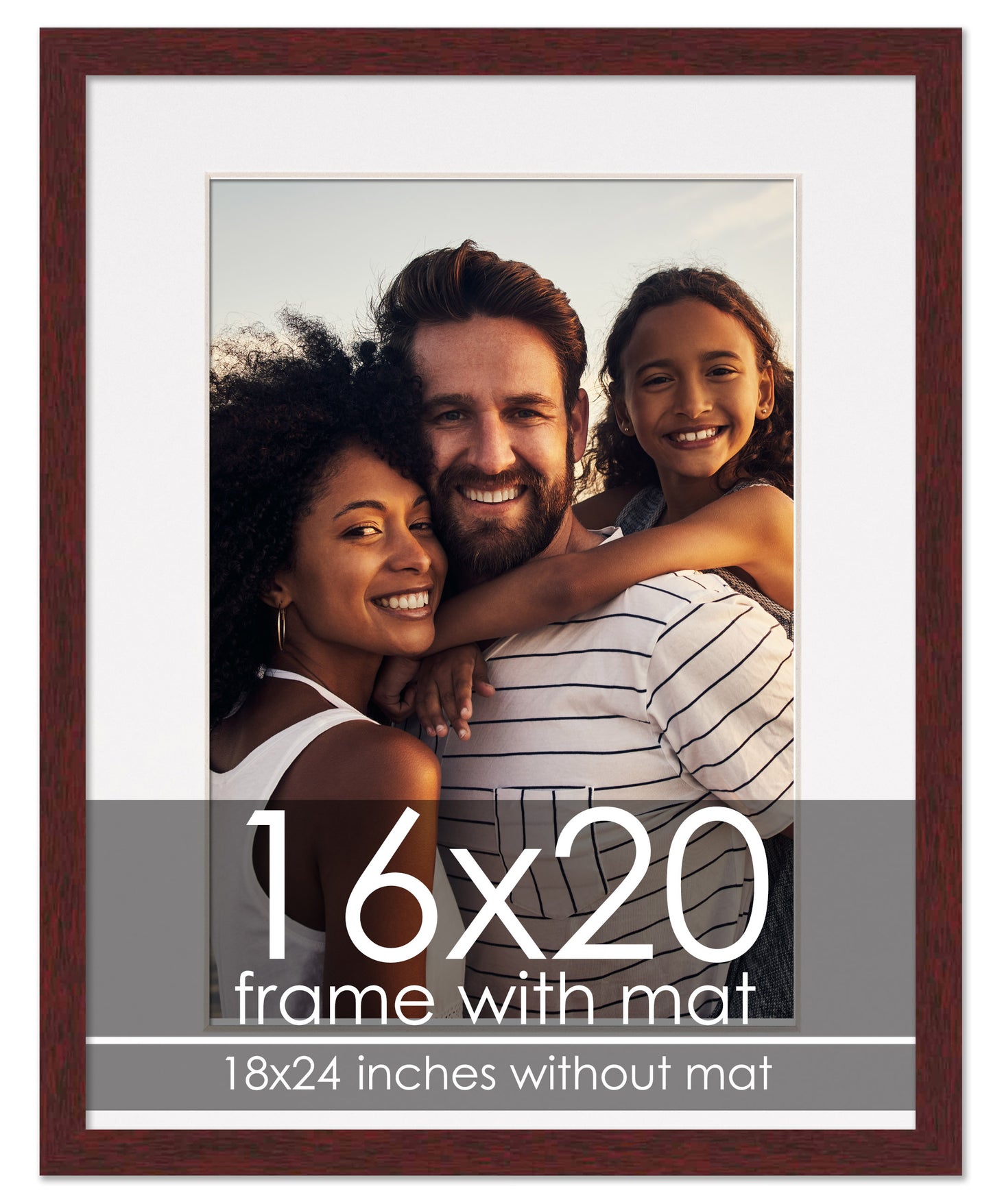 Brown Frame with White Mat
