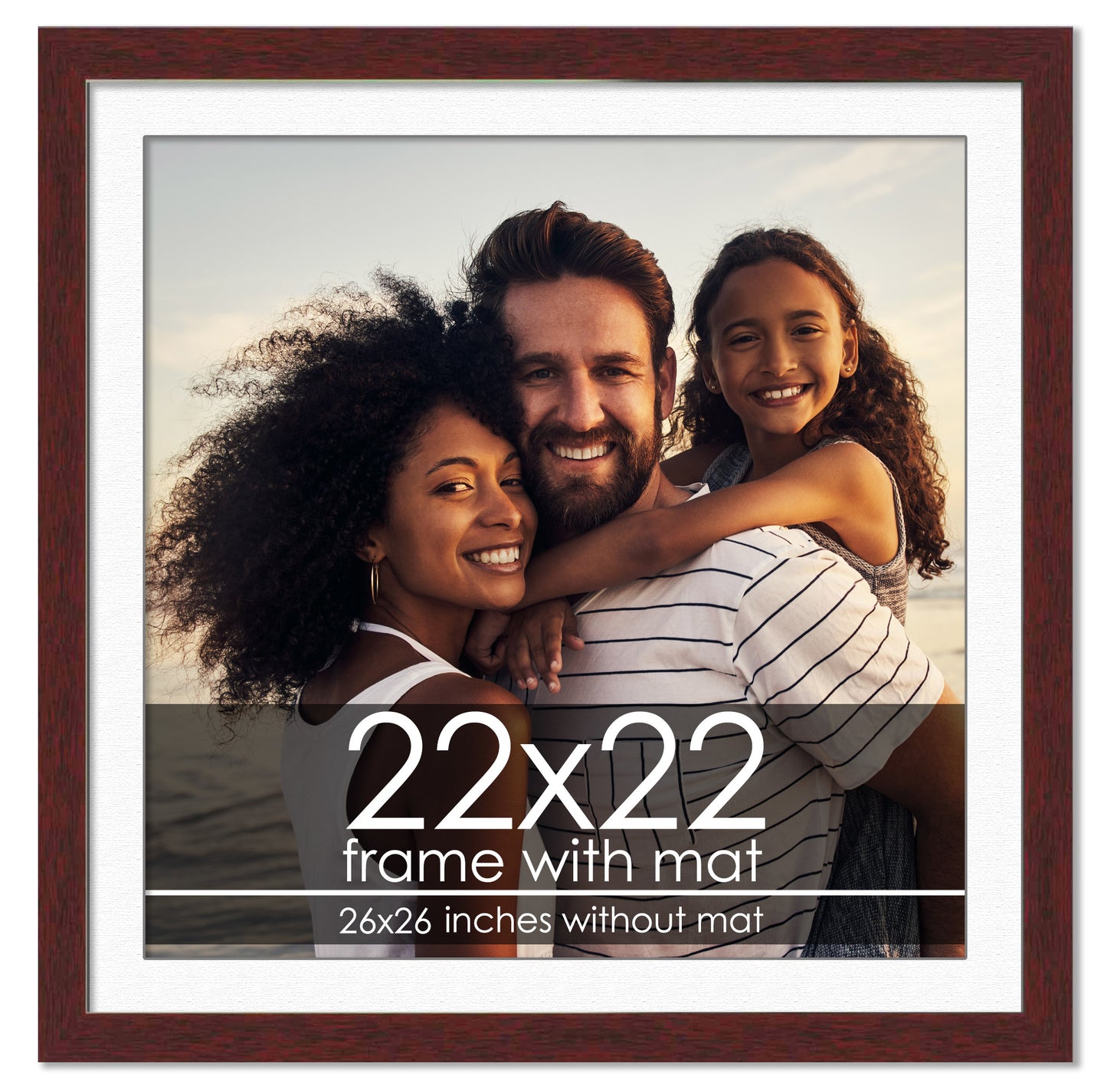 Brown Frame with White Mat