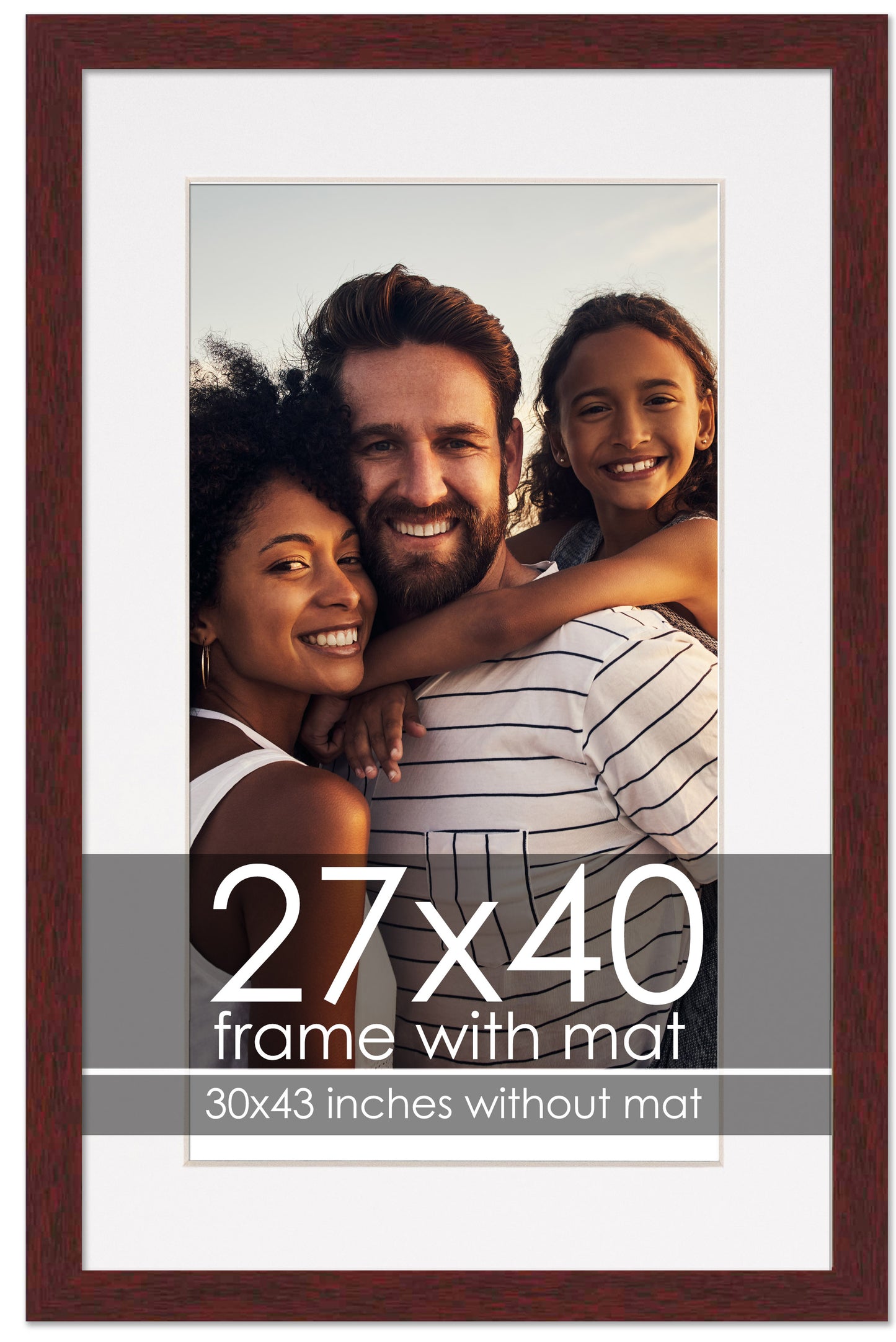 Brown Frame with White Mat