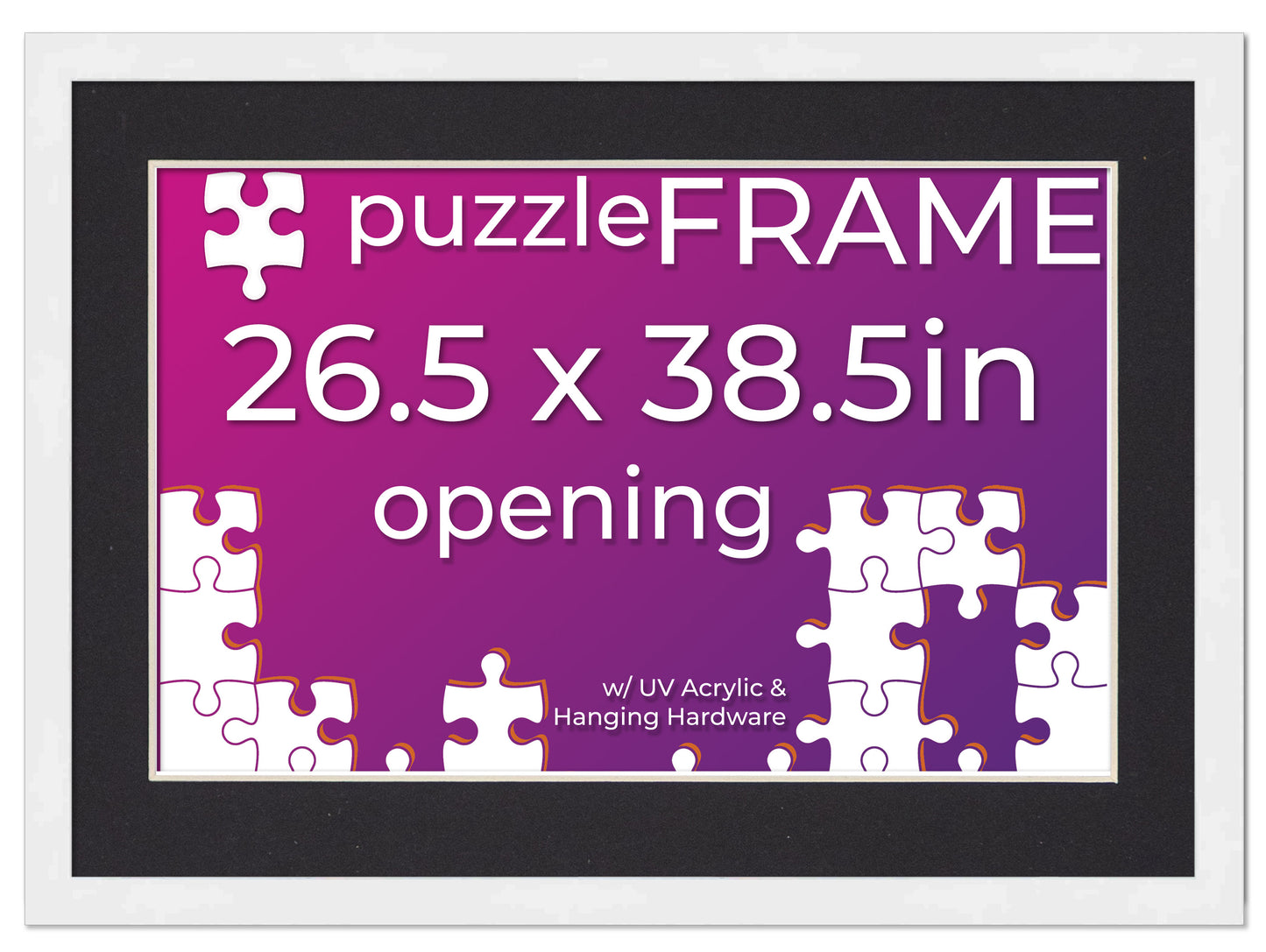 Contemporary White Wood Picture Frame