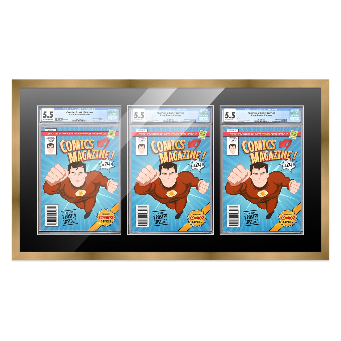 Comic Book Frame for 3 Comic Books