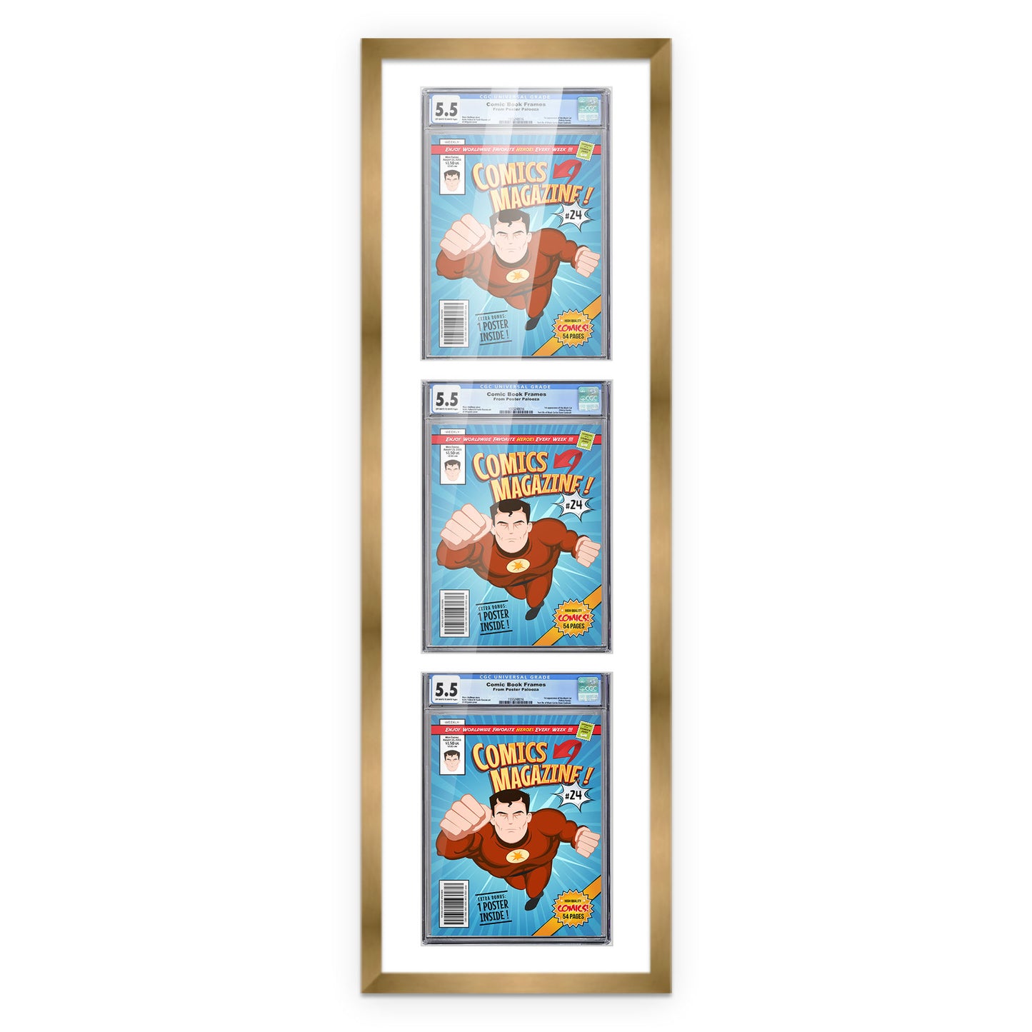 Comic Book Frame for 3 Comic Books