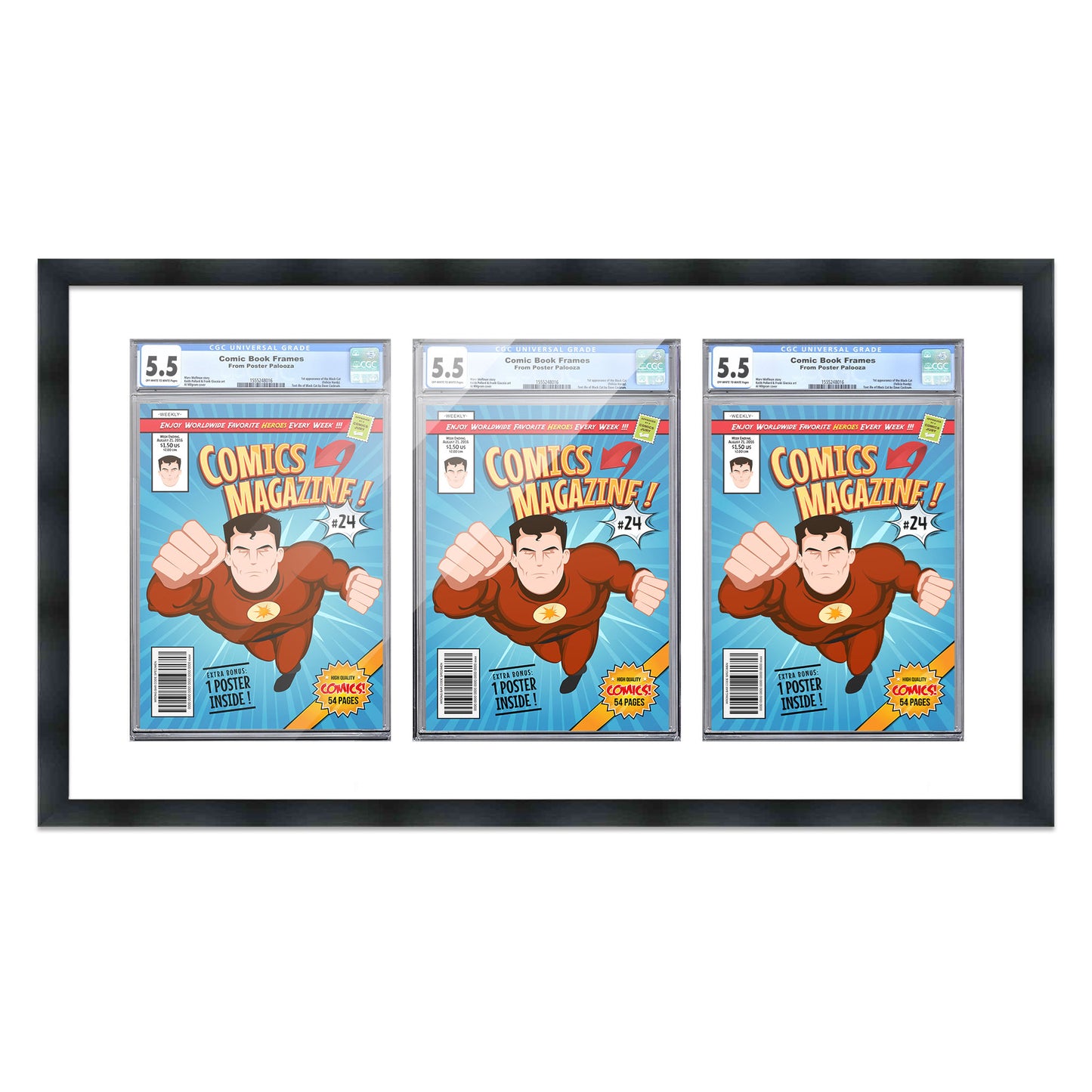Comic Book Frame for 3 Comic Books