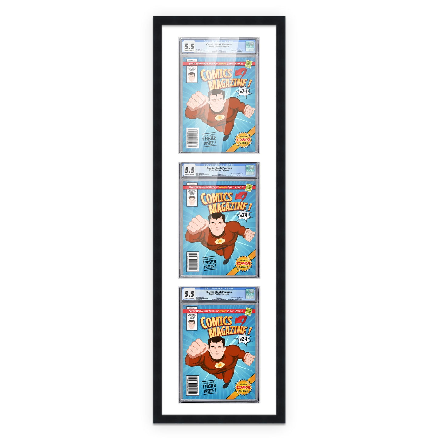 Comic Book Frame for 3 Comic Books