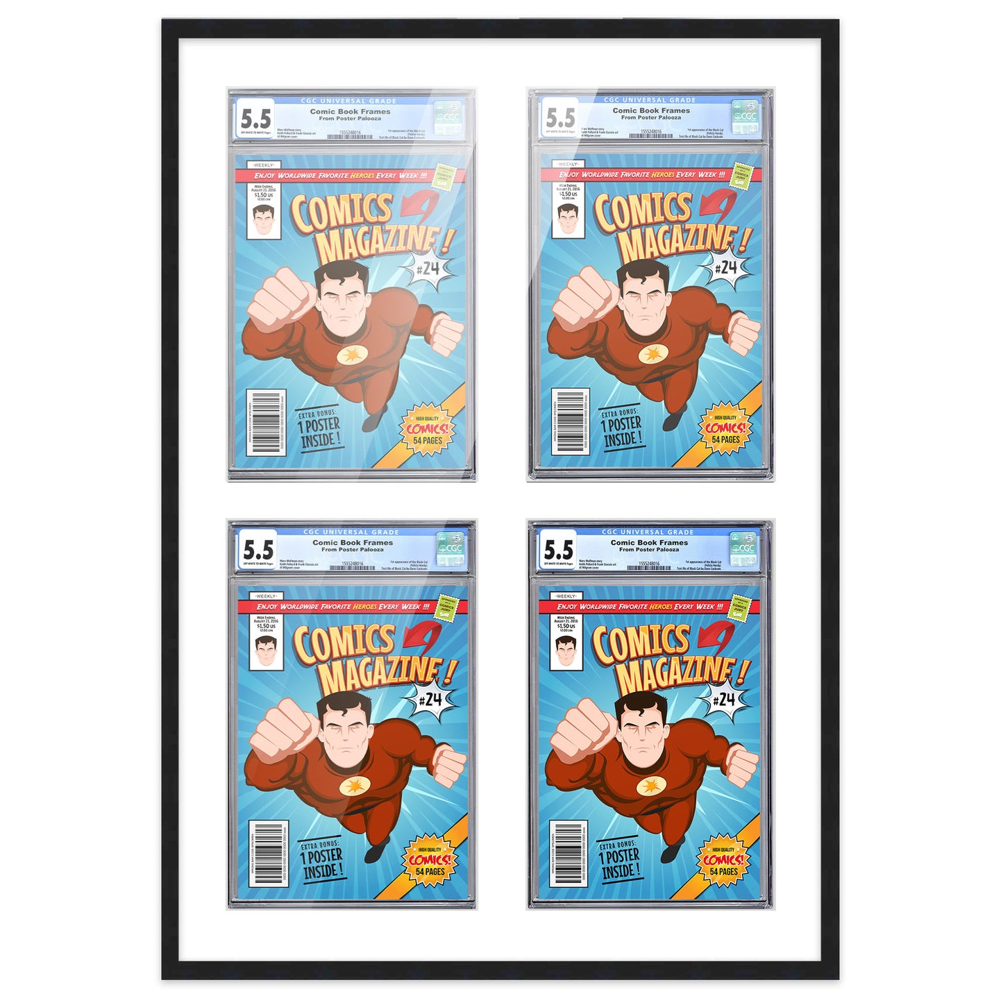 Comic Book Frame for 4 Comic Books
