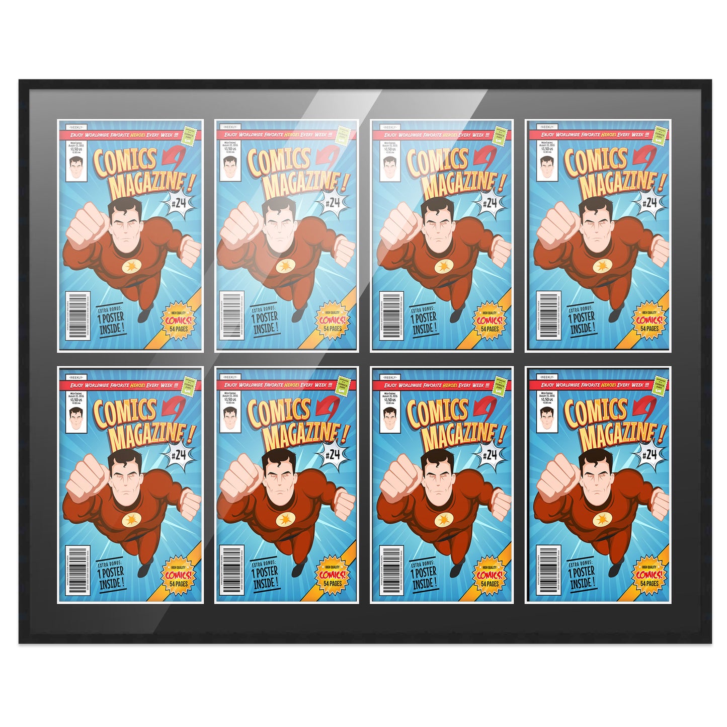 Comic Book Frame for 8 Comic Books