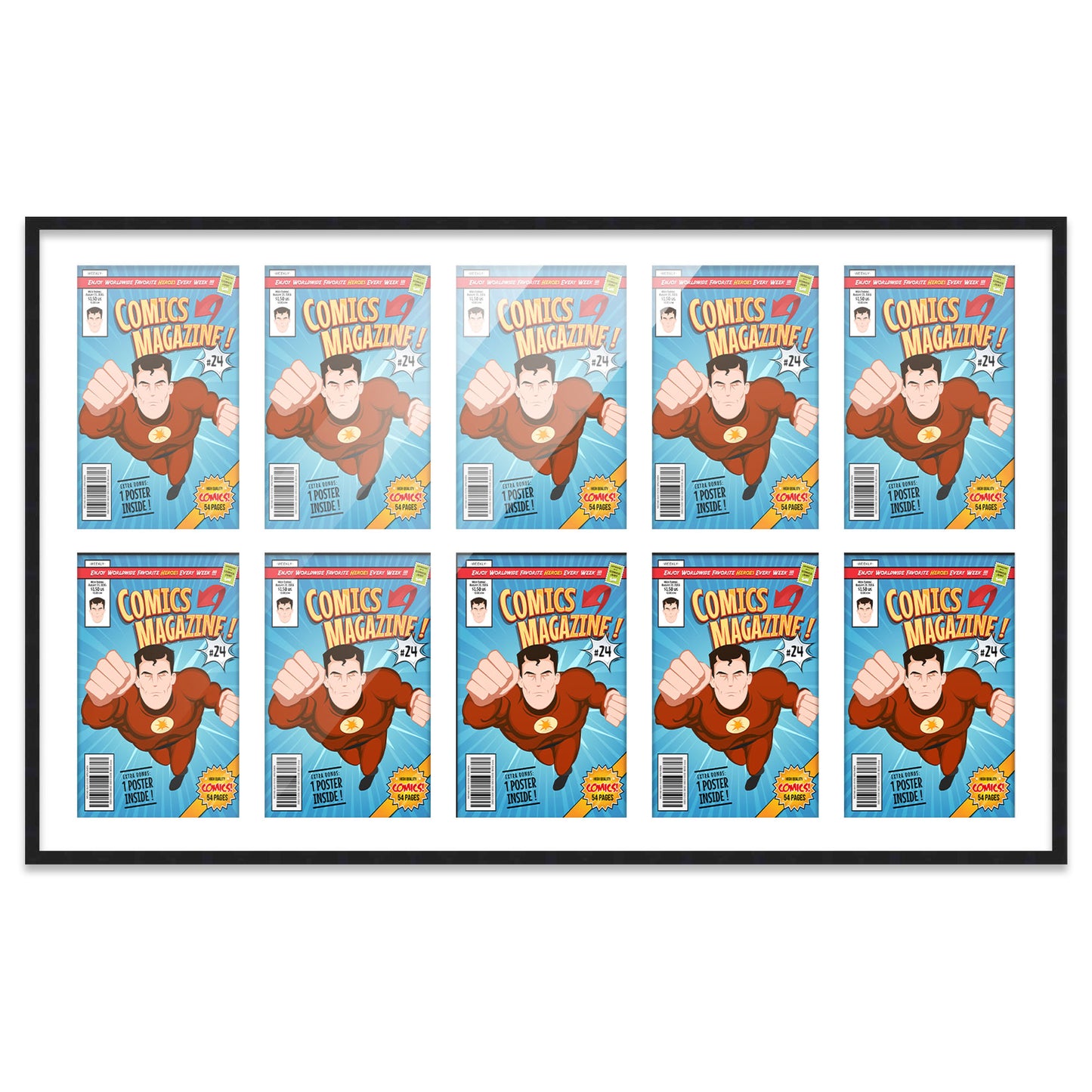 Comic Book Frame for 10 Comic Books