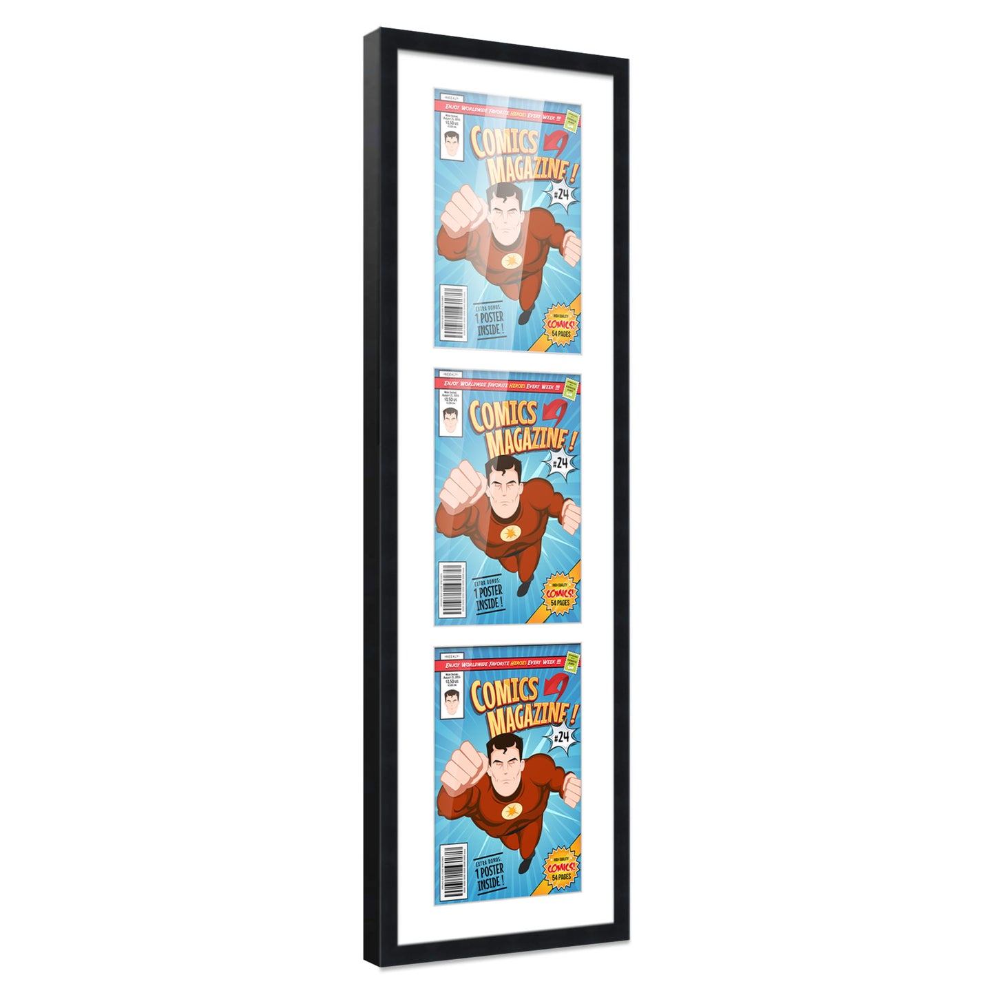 Comic Book Frame for 3 Comic Books
