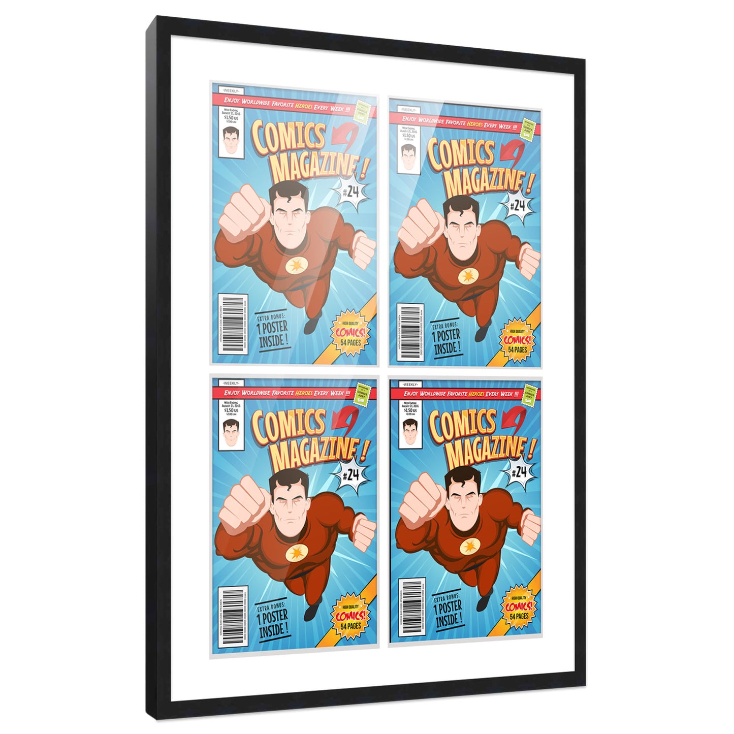 Comic Book Frame for 4 Comic Books