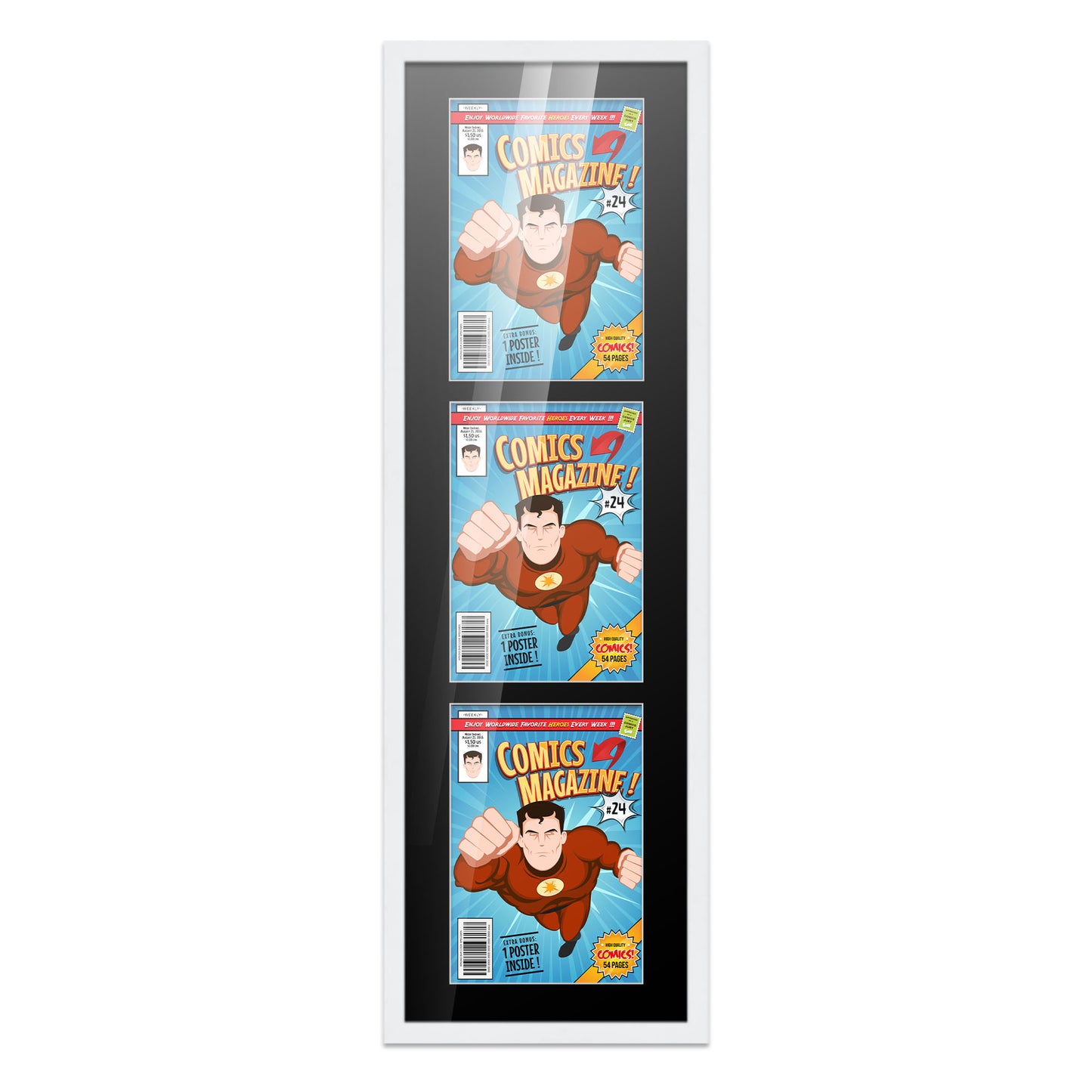 Comic Book Frame for 3 Comic Books
