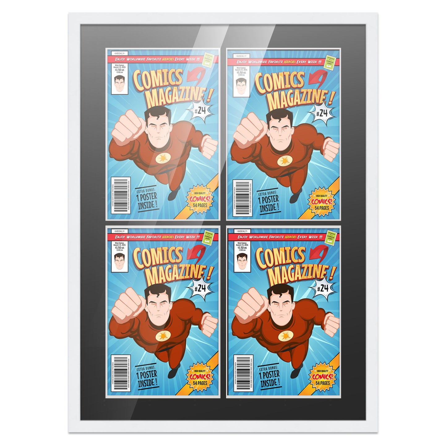 Comic Book Frame for 4 Comic Books