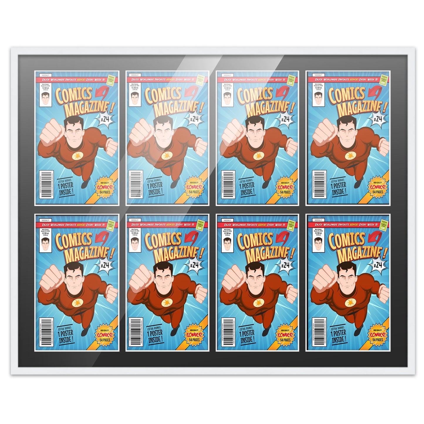 Comic Book Frame for 8 Comic Books
