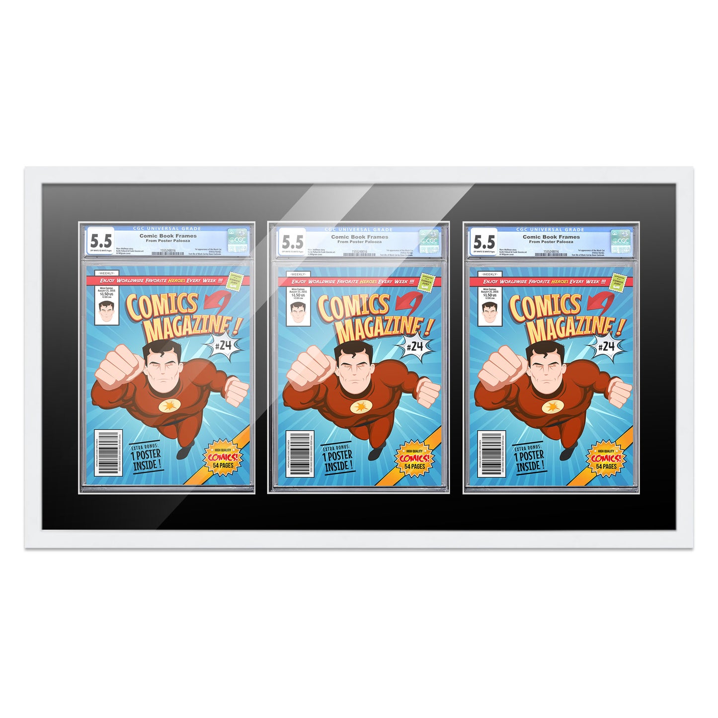 Comic Book Frame for 3 Comic Books