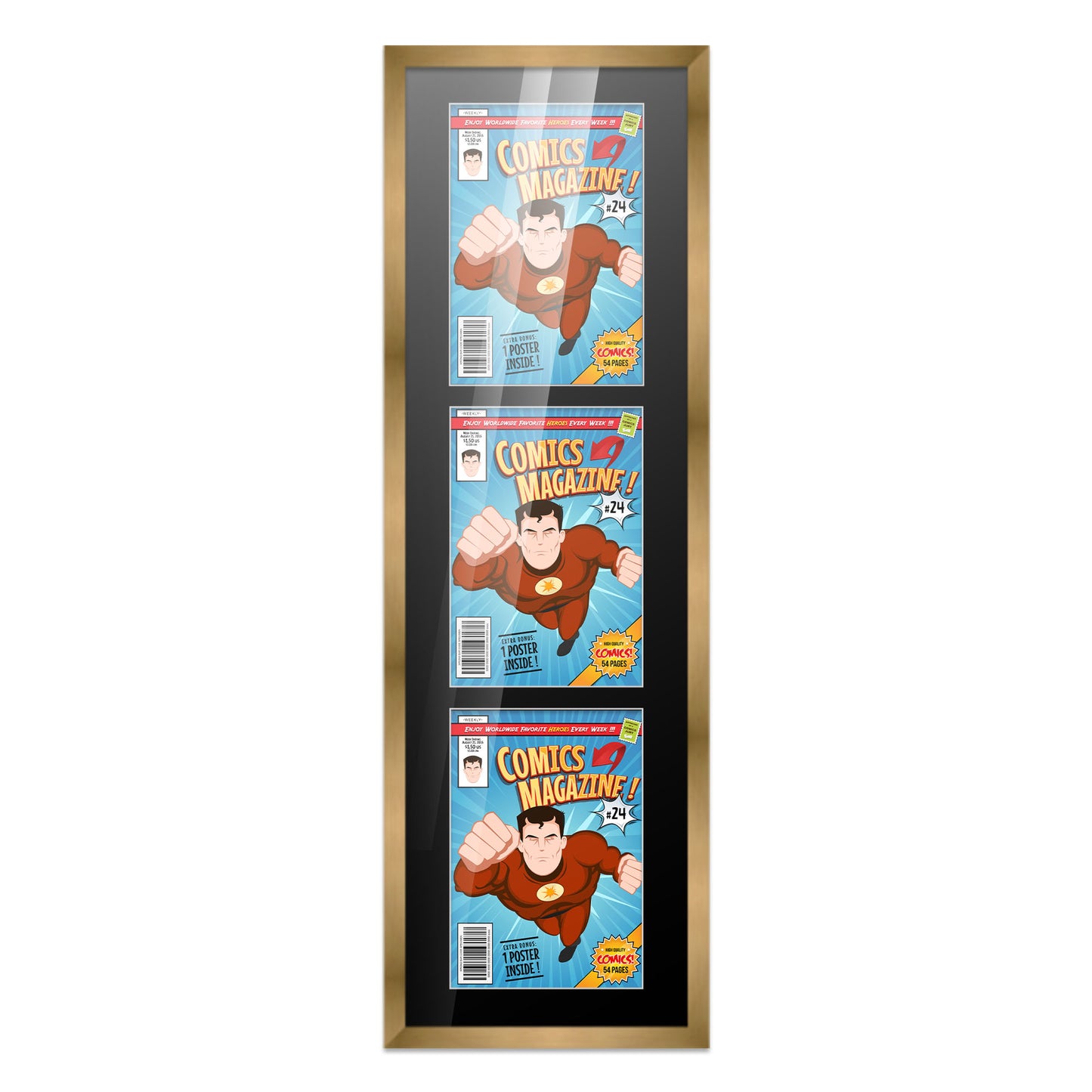 Comic Book Frame for 3 Comic Books
