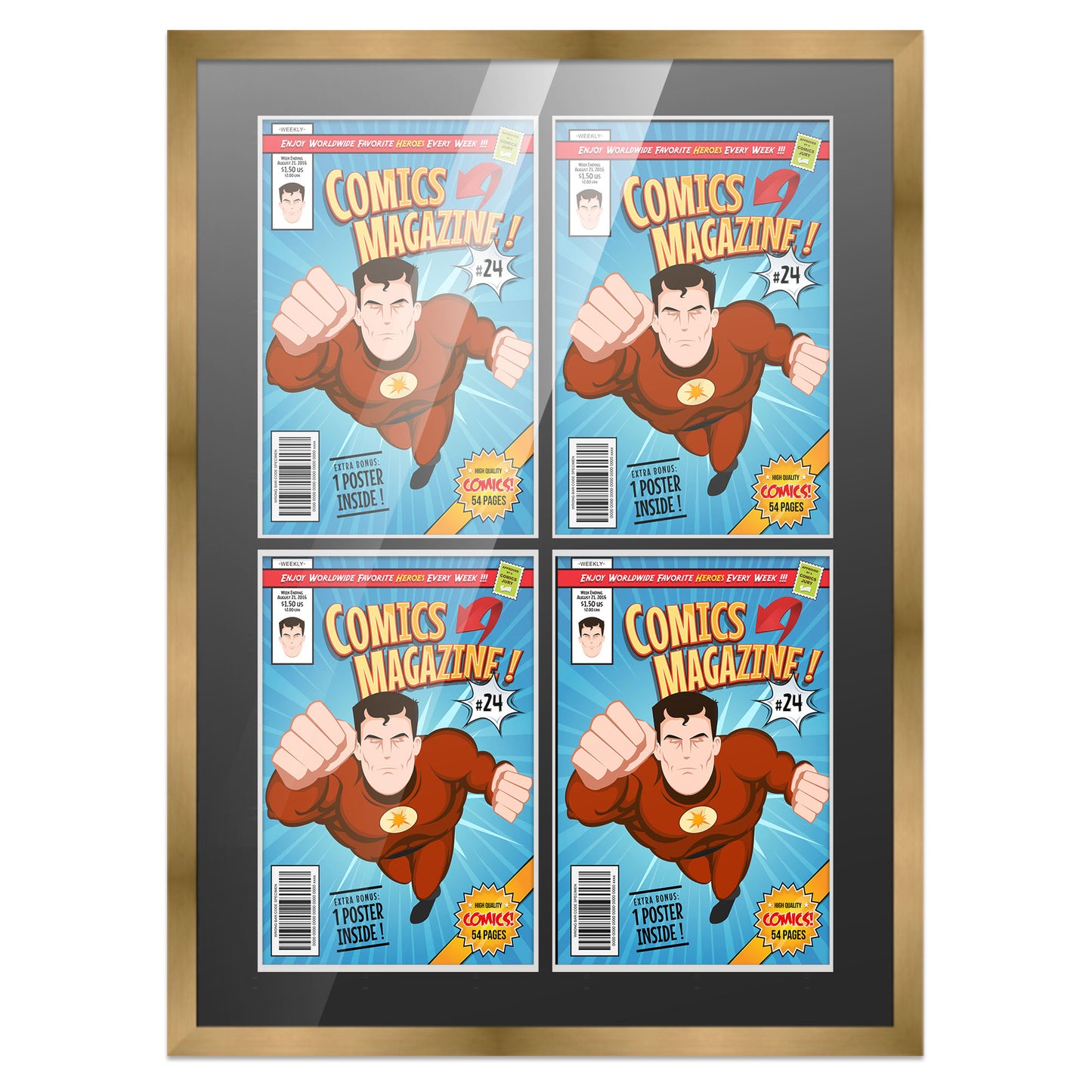 Comic Book Frame for 4 Comic Books
