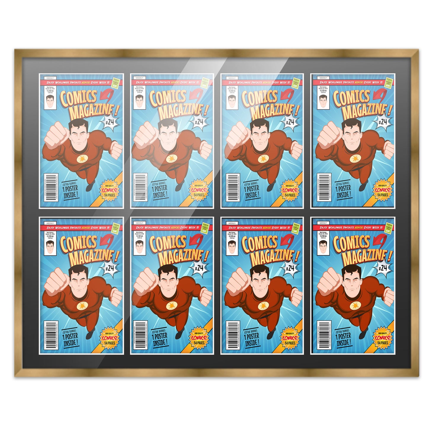 Comic Book Frame for 8 Comic Books