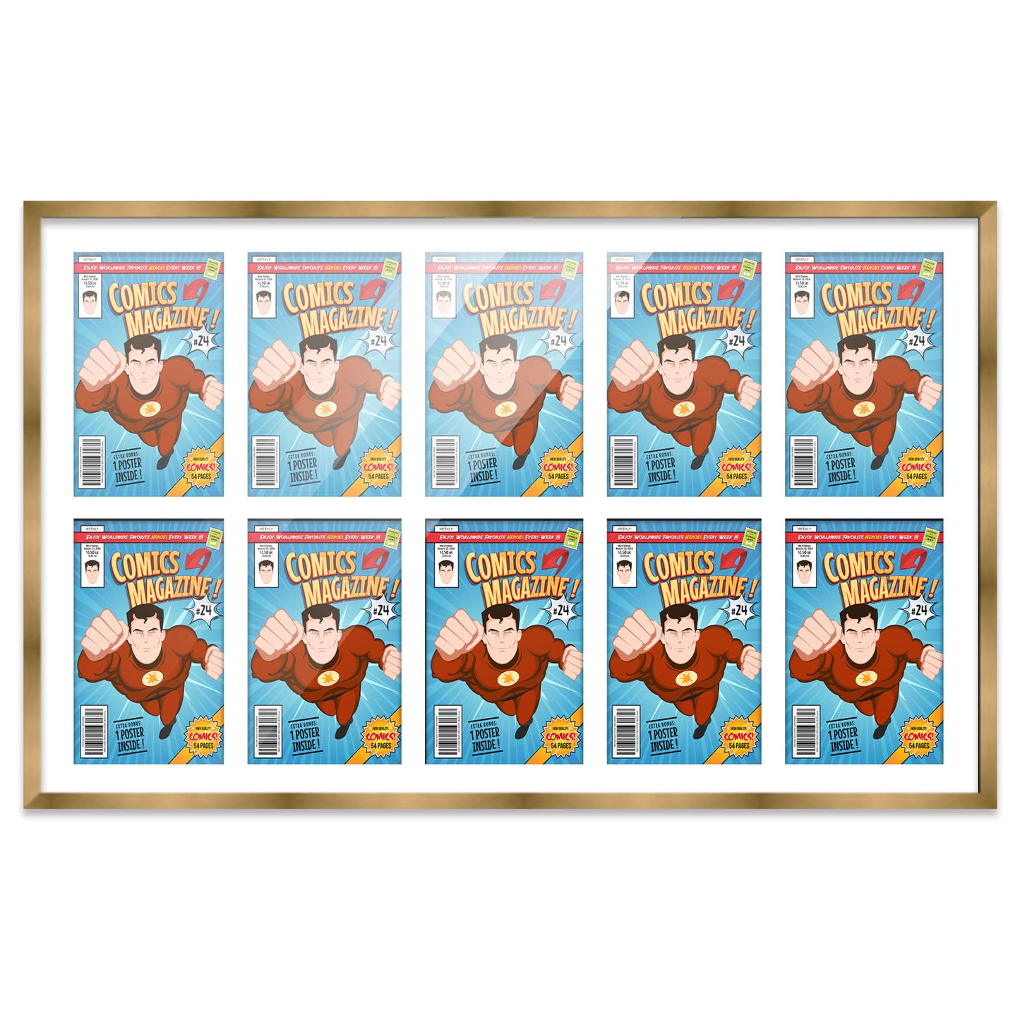 Comic Book Frame for 10 Comic Books