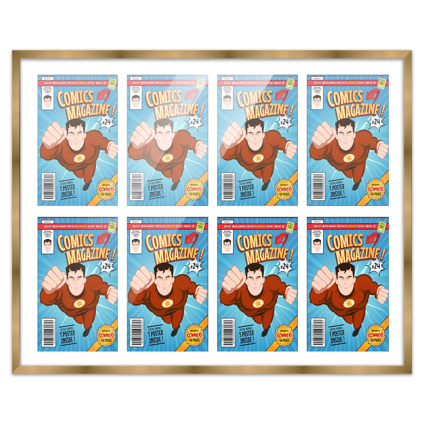 Comic Book Frame for 8 Comic Books