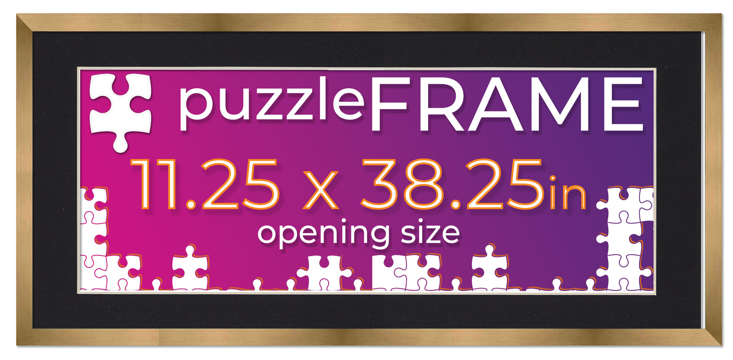 Bronze Frame With Black Mat for Jigsaw Puzzles