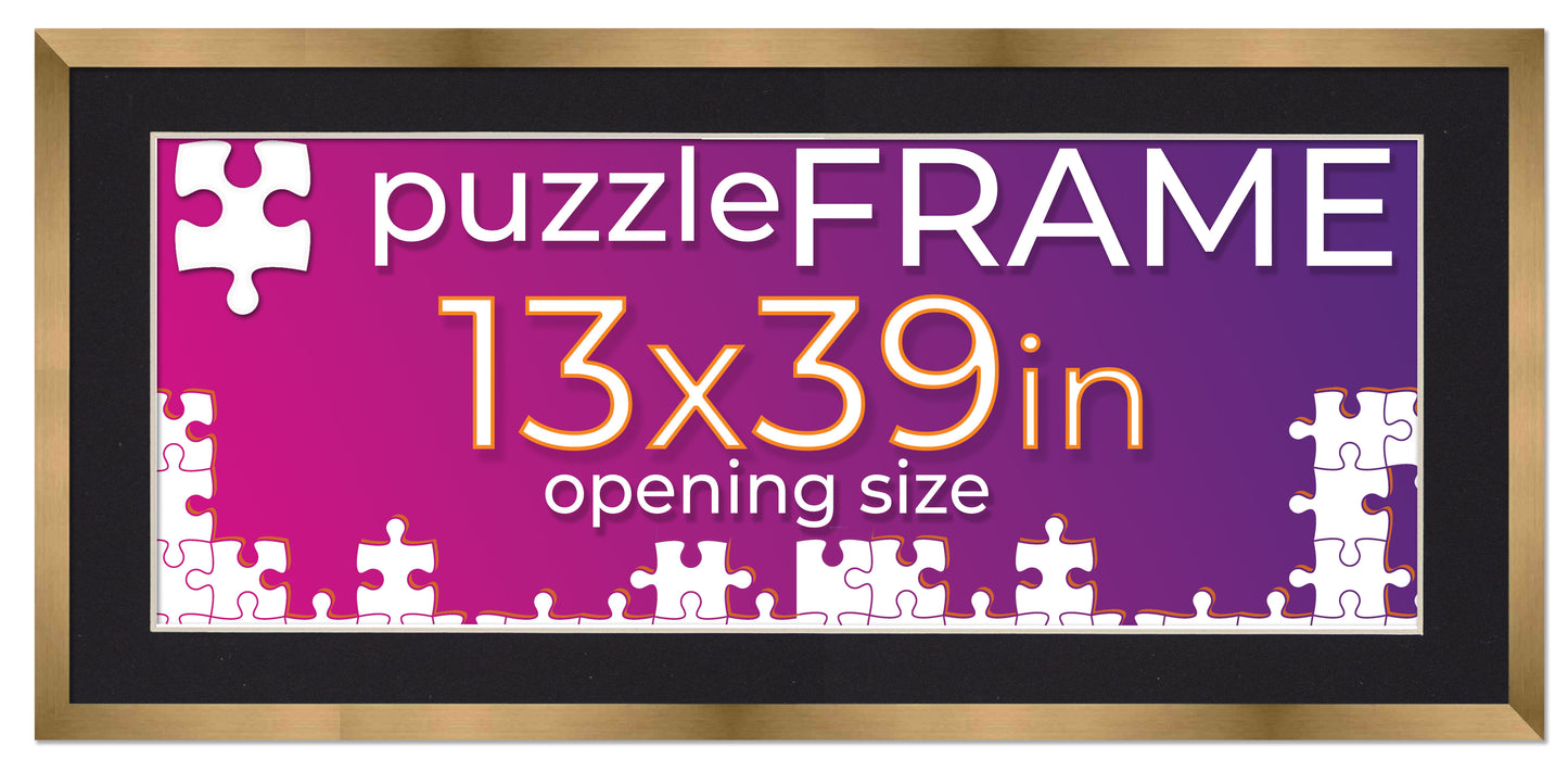 Bronze Frame With Black Mat for Jigsaw Puzzles