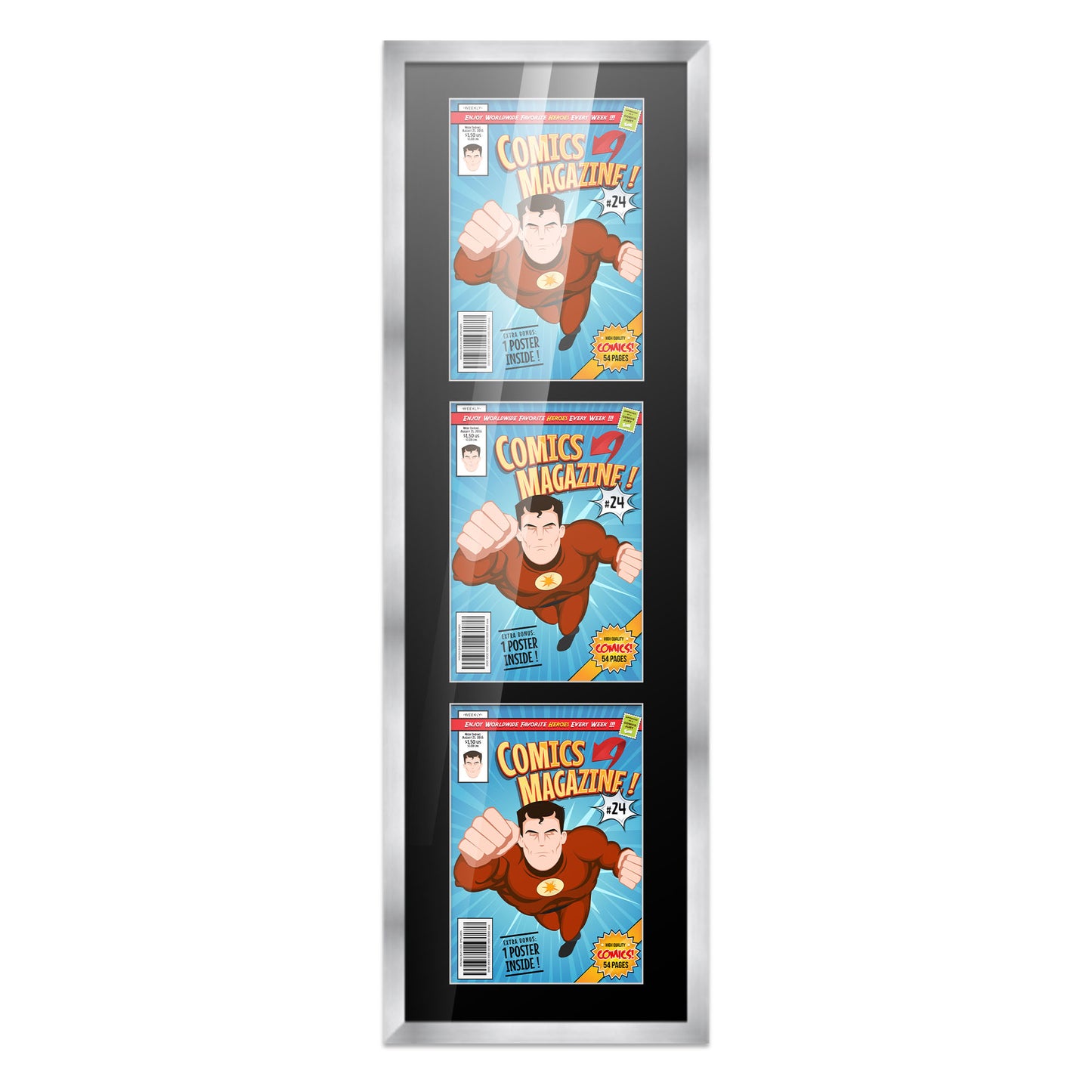 Comic Book Frame for 3 Comic Books