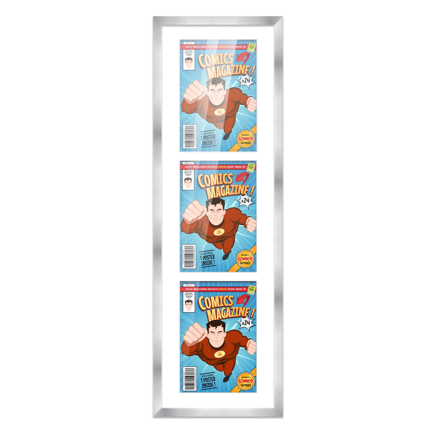 Comic Book Frame for 3 Comic Books