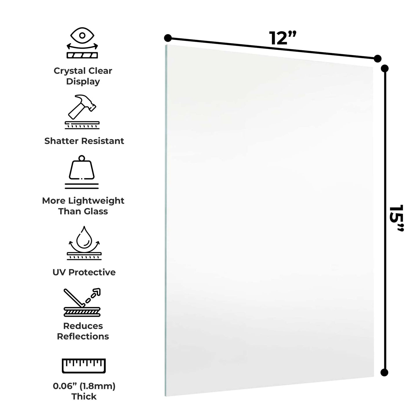 Non-Glare Frame-Grade Acrylic Replacement