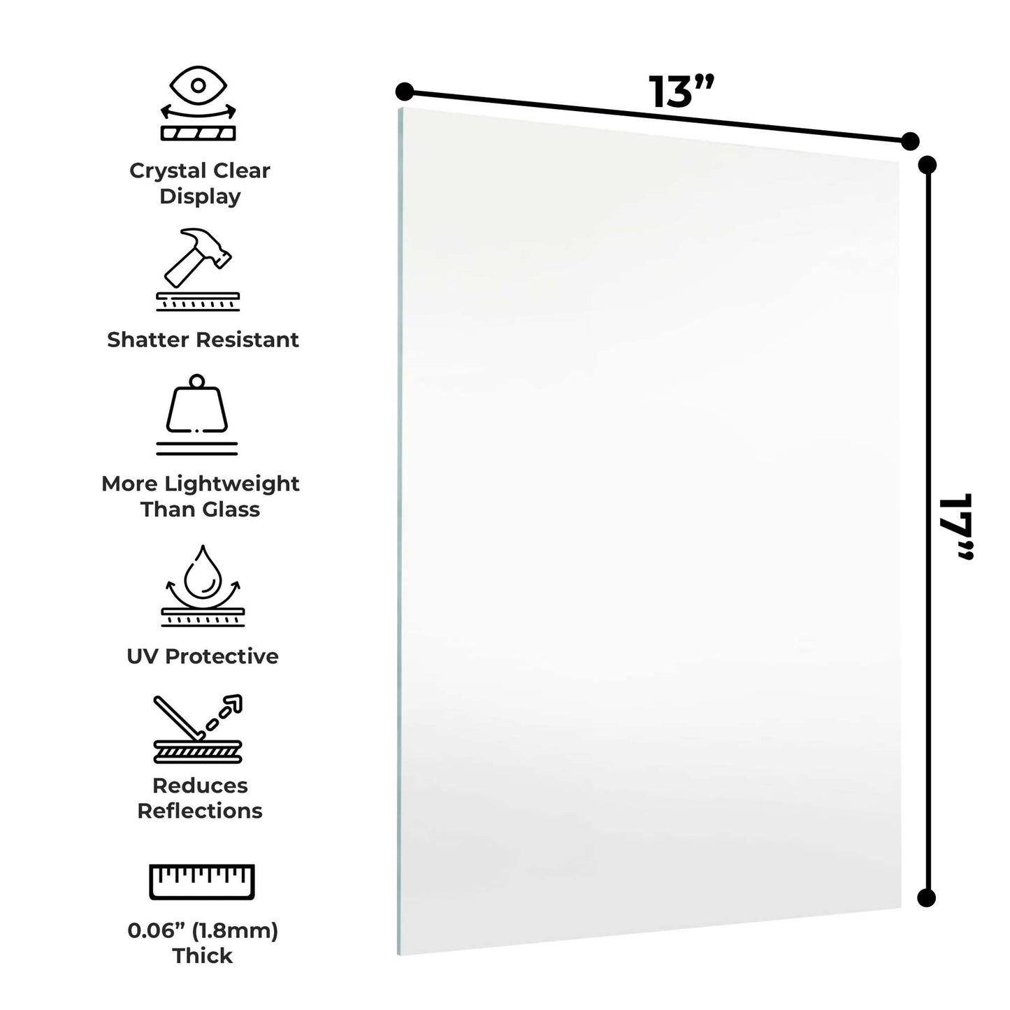 Non-Glare Frame-Grade Acrylic Replacement