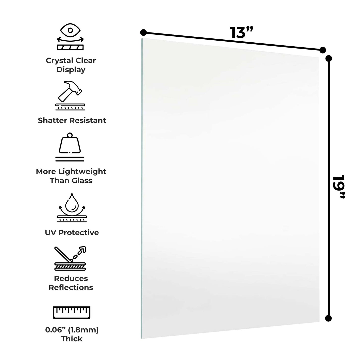 Non-Glare Frame-Grade Acrylic Replacement