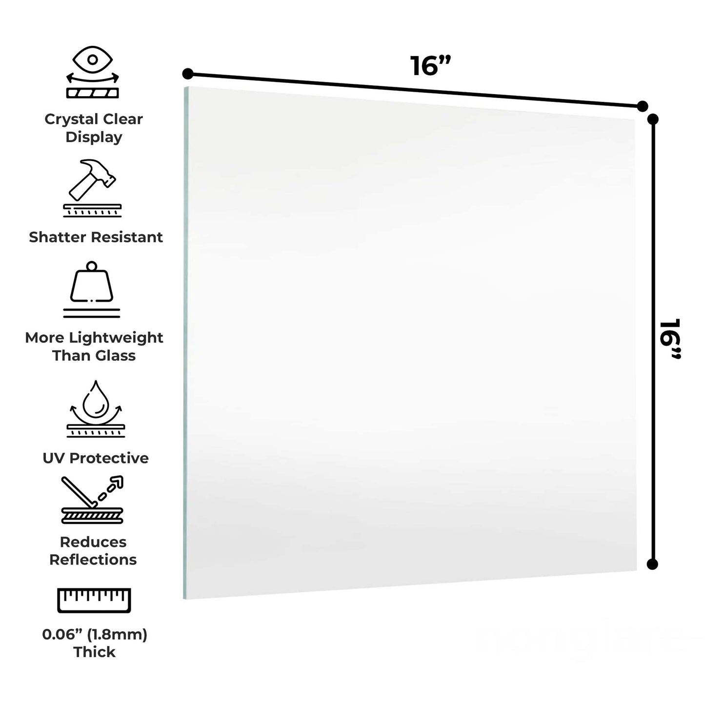 Non-Glare Frame-Grade Acrylic Replacement
