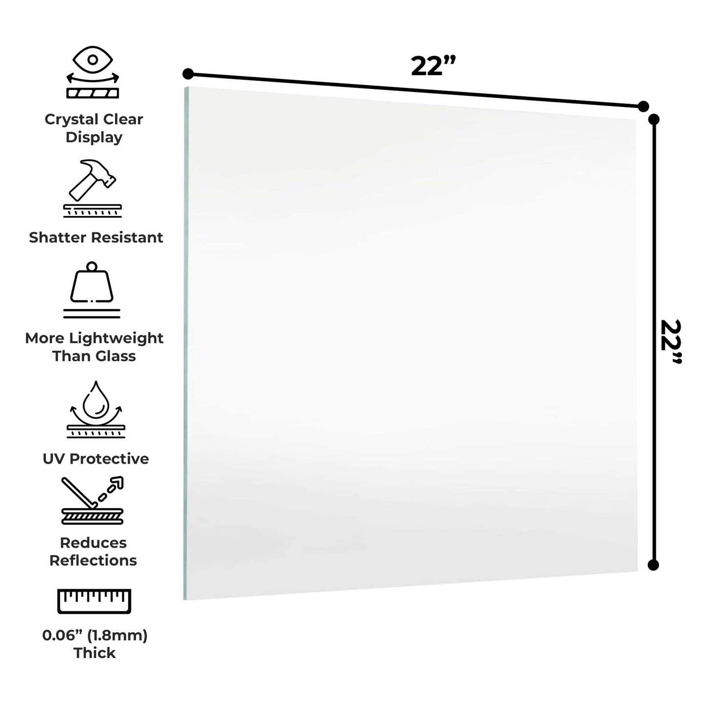 Non-Glare Frame-Grade Acrylic Replacement