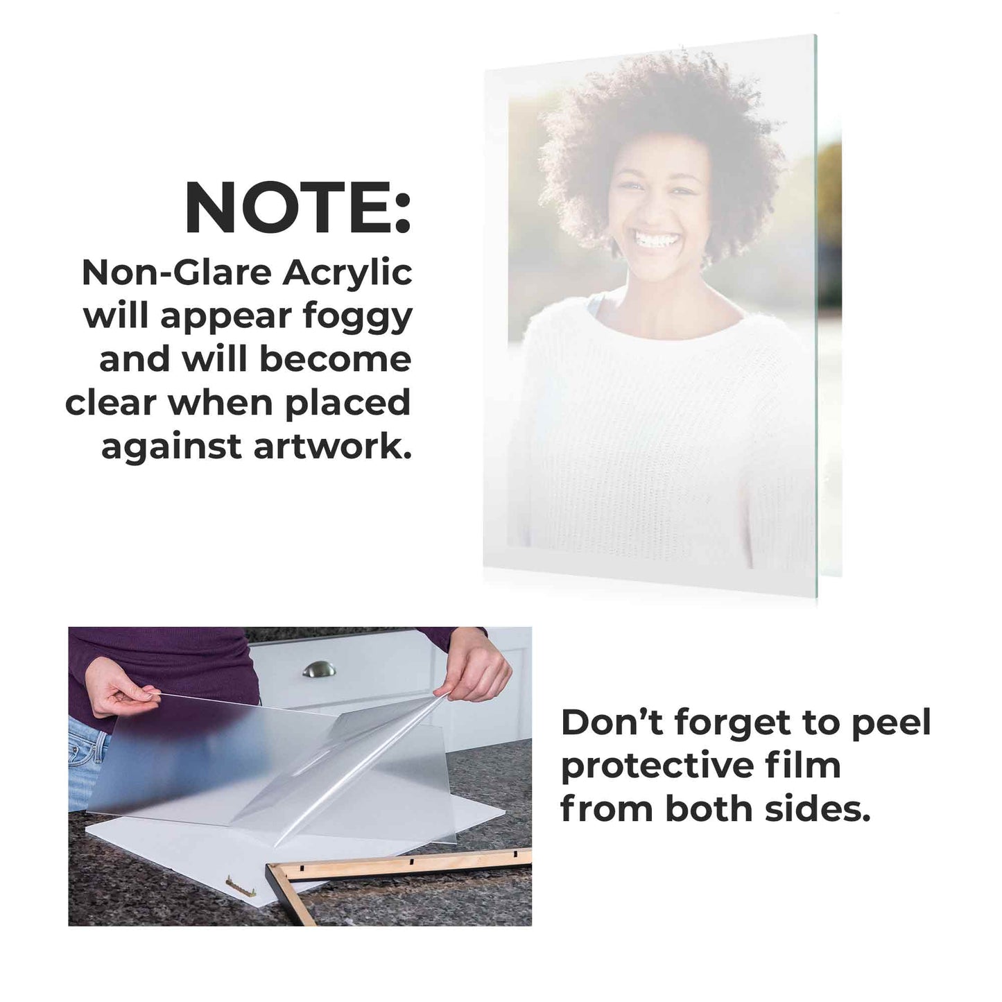 Non-Glare Frame-Grade Acrylic Replacement
