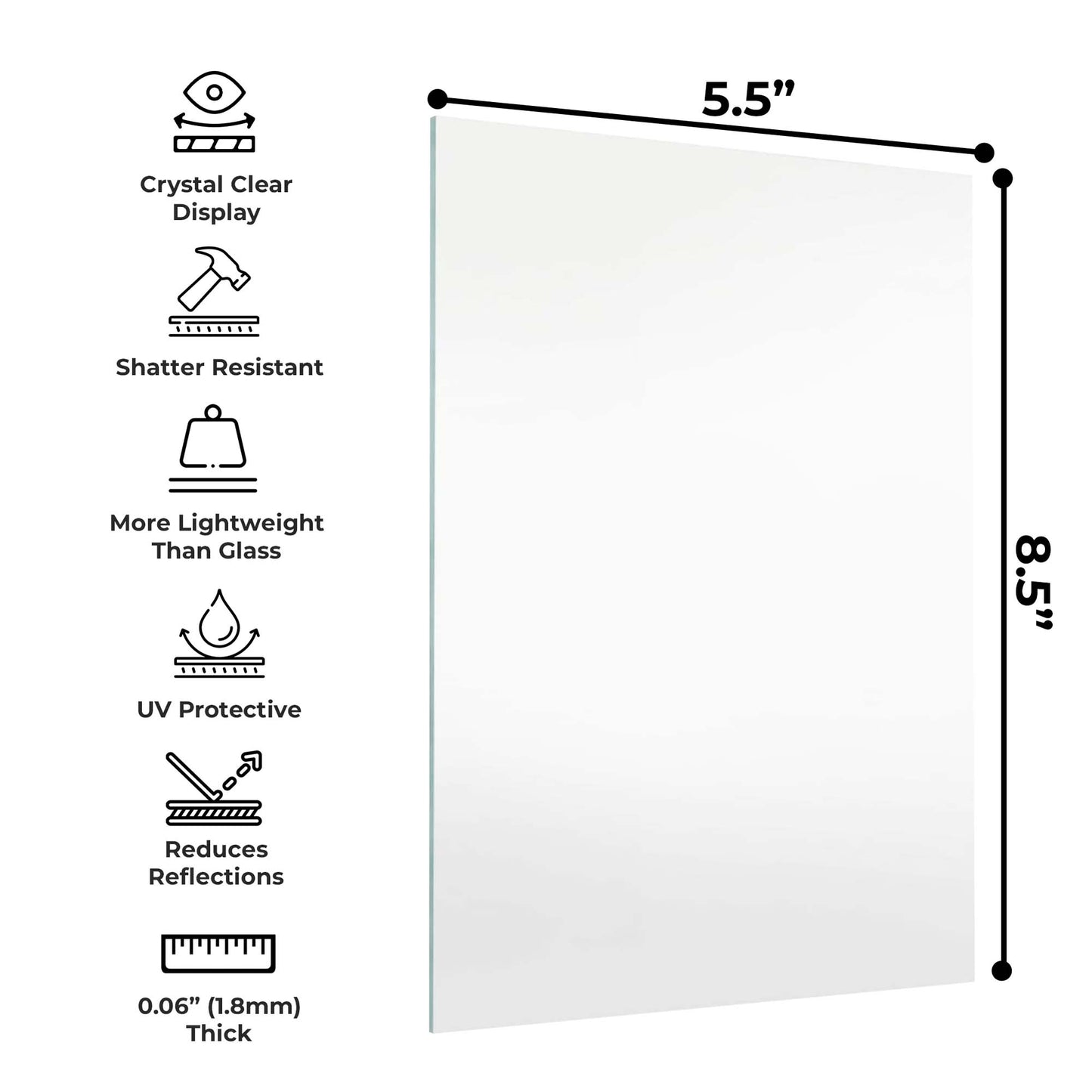 Non-Glare Frame-Grade Acrylic Replacement
