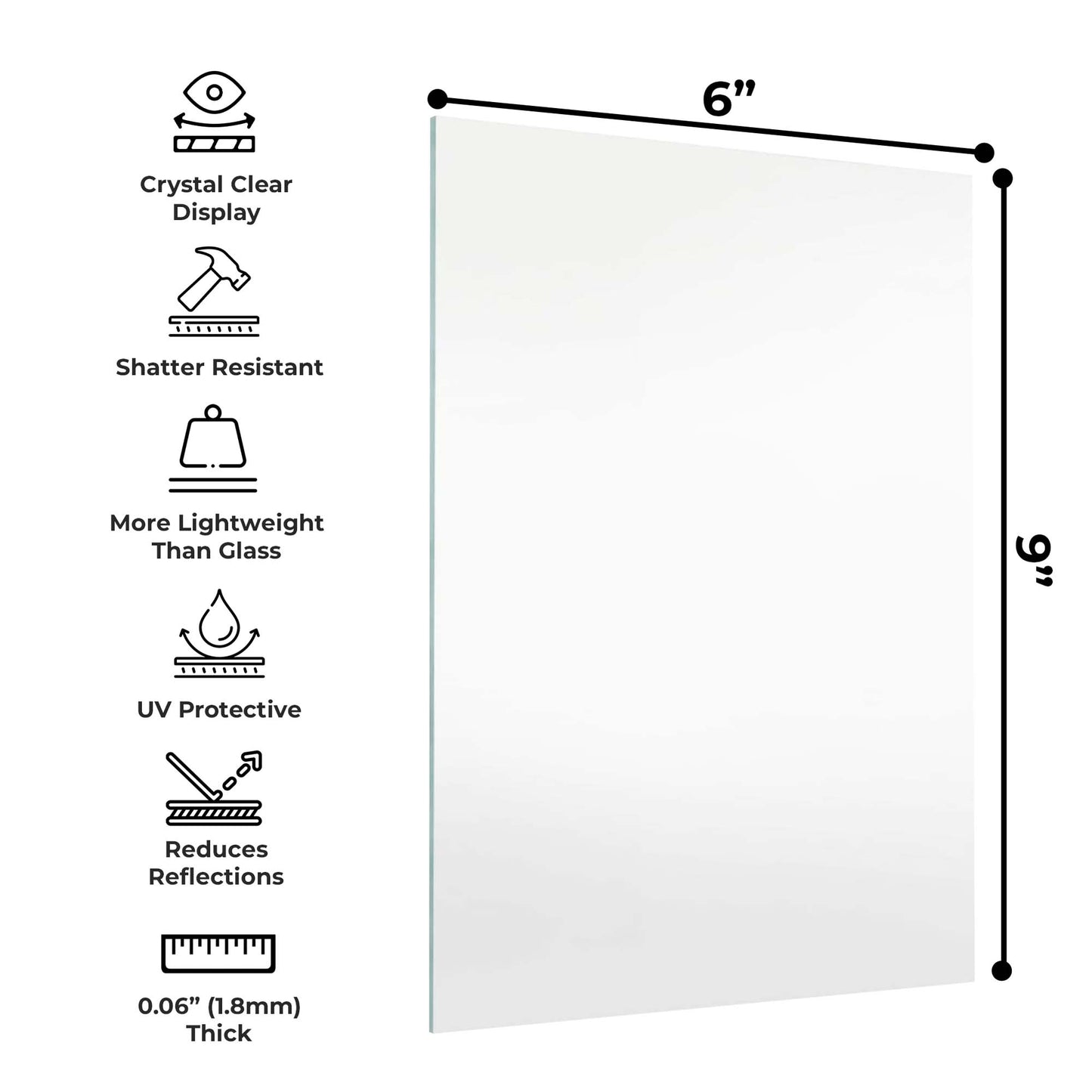 Non-Glare Frame-Grade Acrylic Replacement