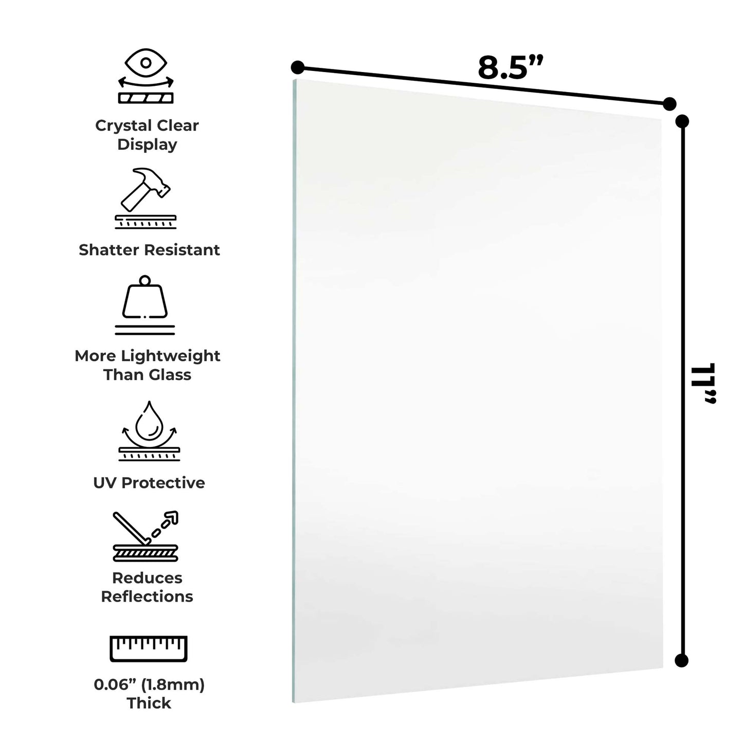 Non-Glare Frame-Grade Acrylic Replacement