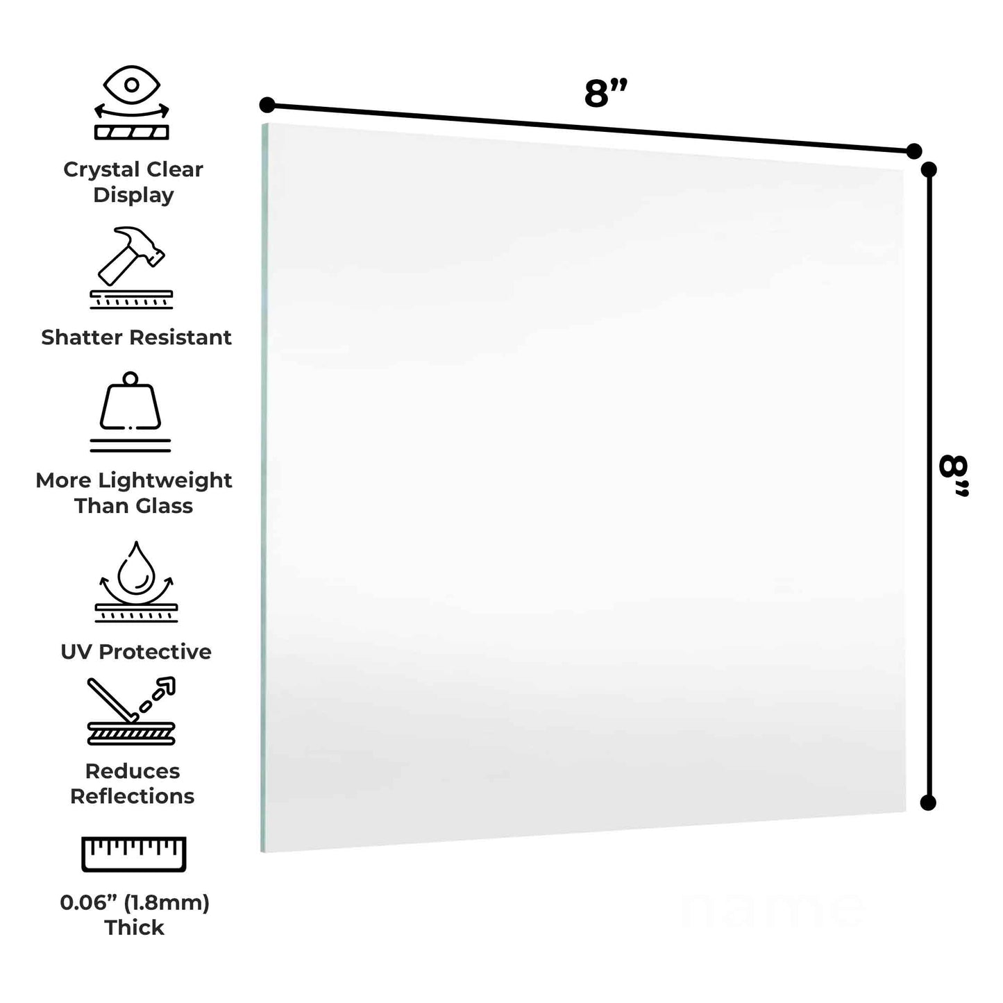 Non-Glare Frame-Grade Acrylic Replacement